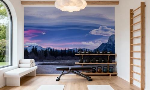 Mount Rundle Pink Sky
