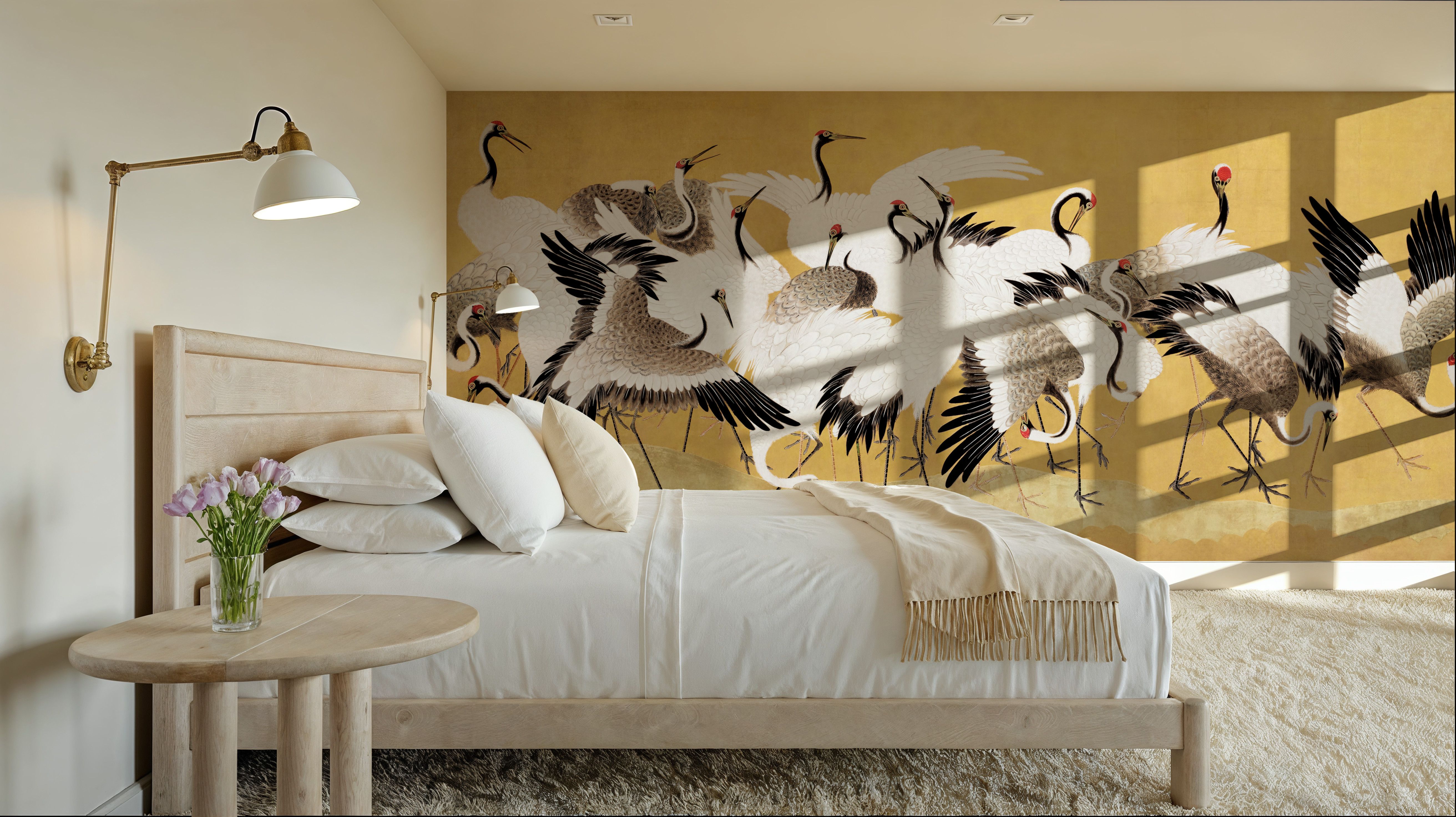 Japanese Flock of Cranes