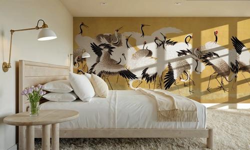Japanese Flock of Cranes