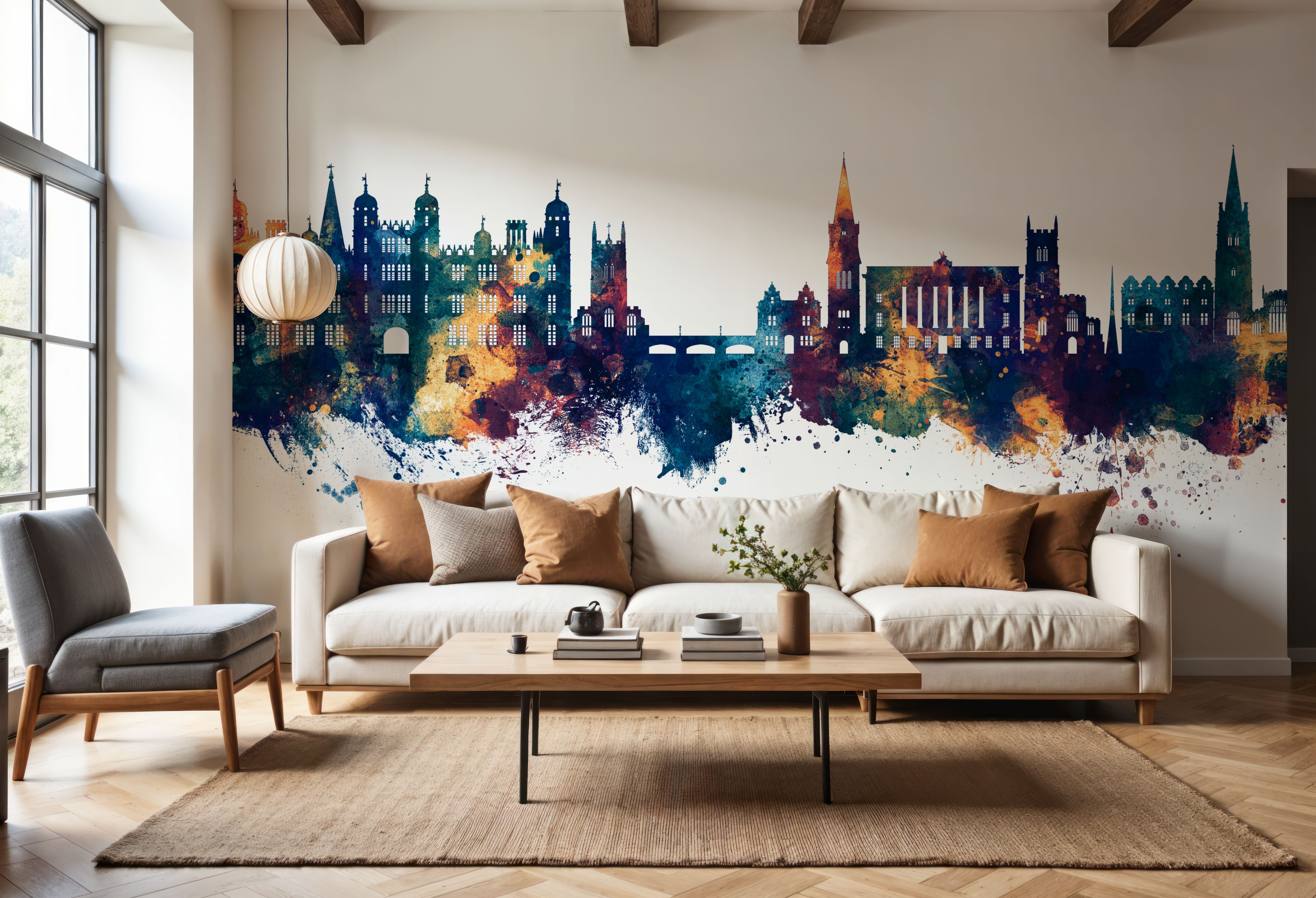 Stamford England Skyline Blue & Bronze