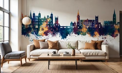 Stamford England Skyline Blue & Bronze