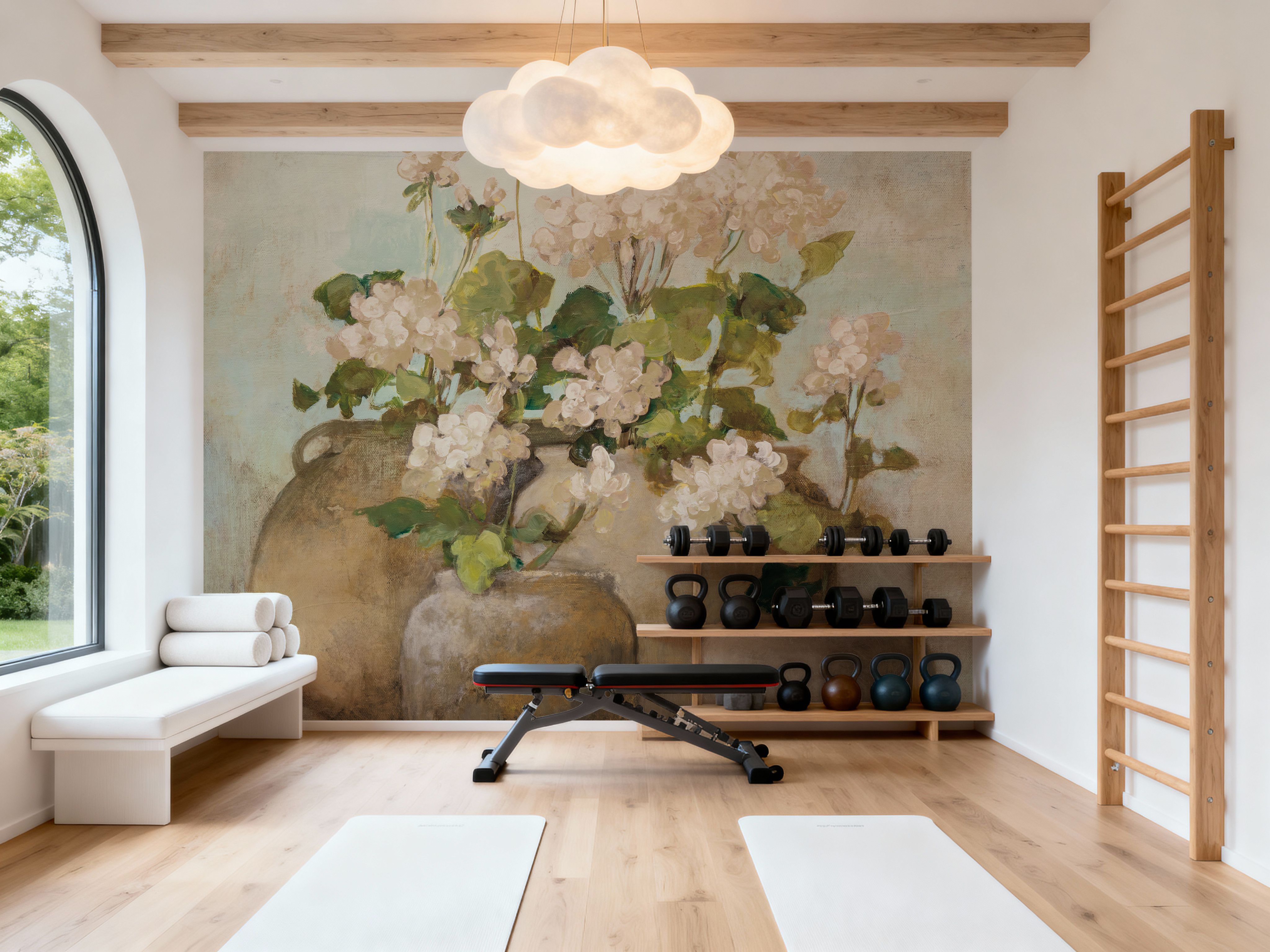 White Cottage Geraniums Sq