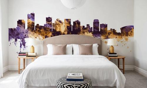 Phoenix Skyline Purple & Gold