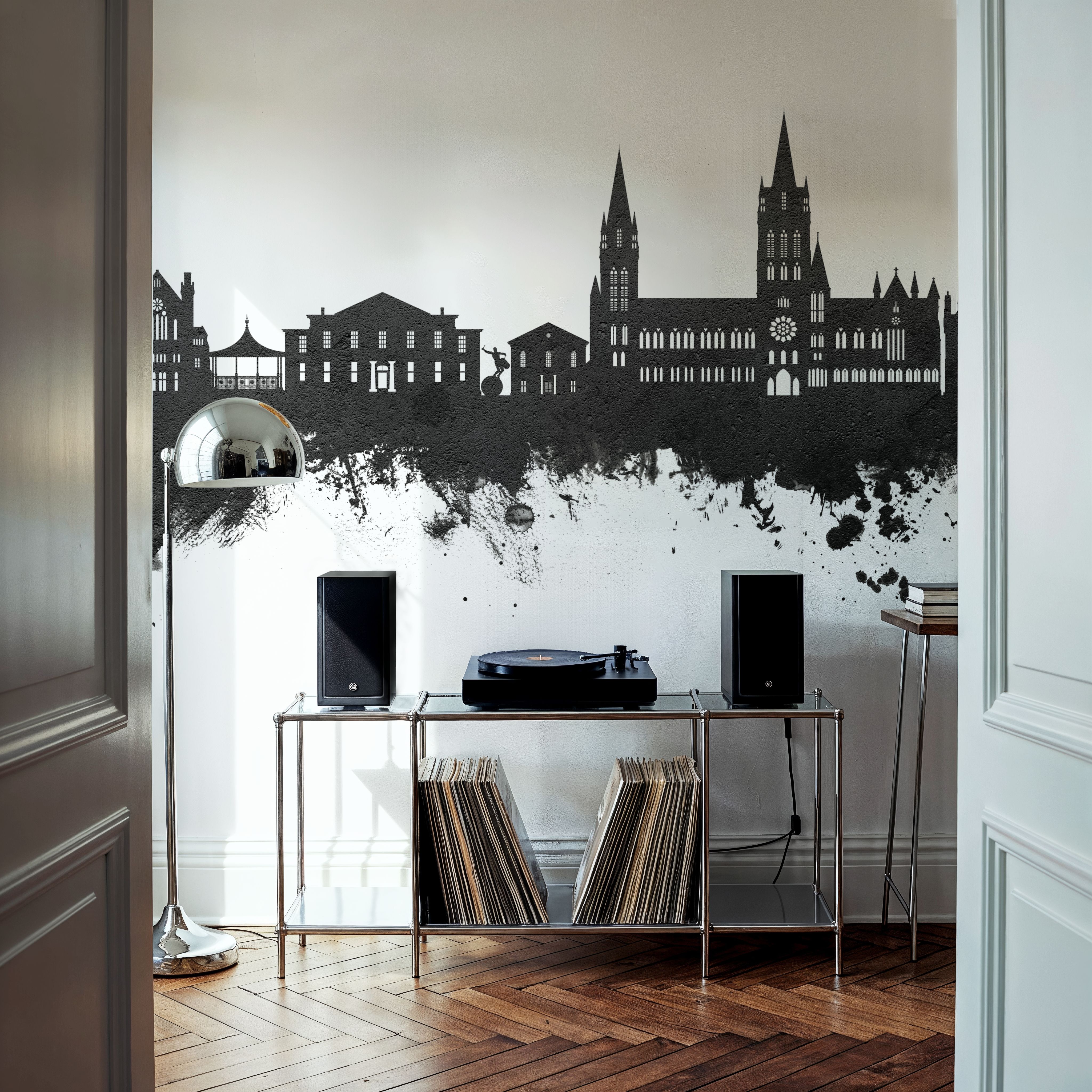 Truro England Skyline Black & White