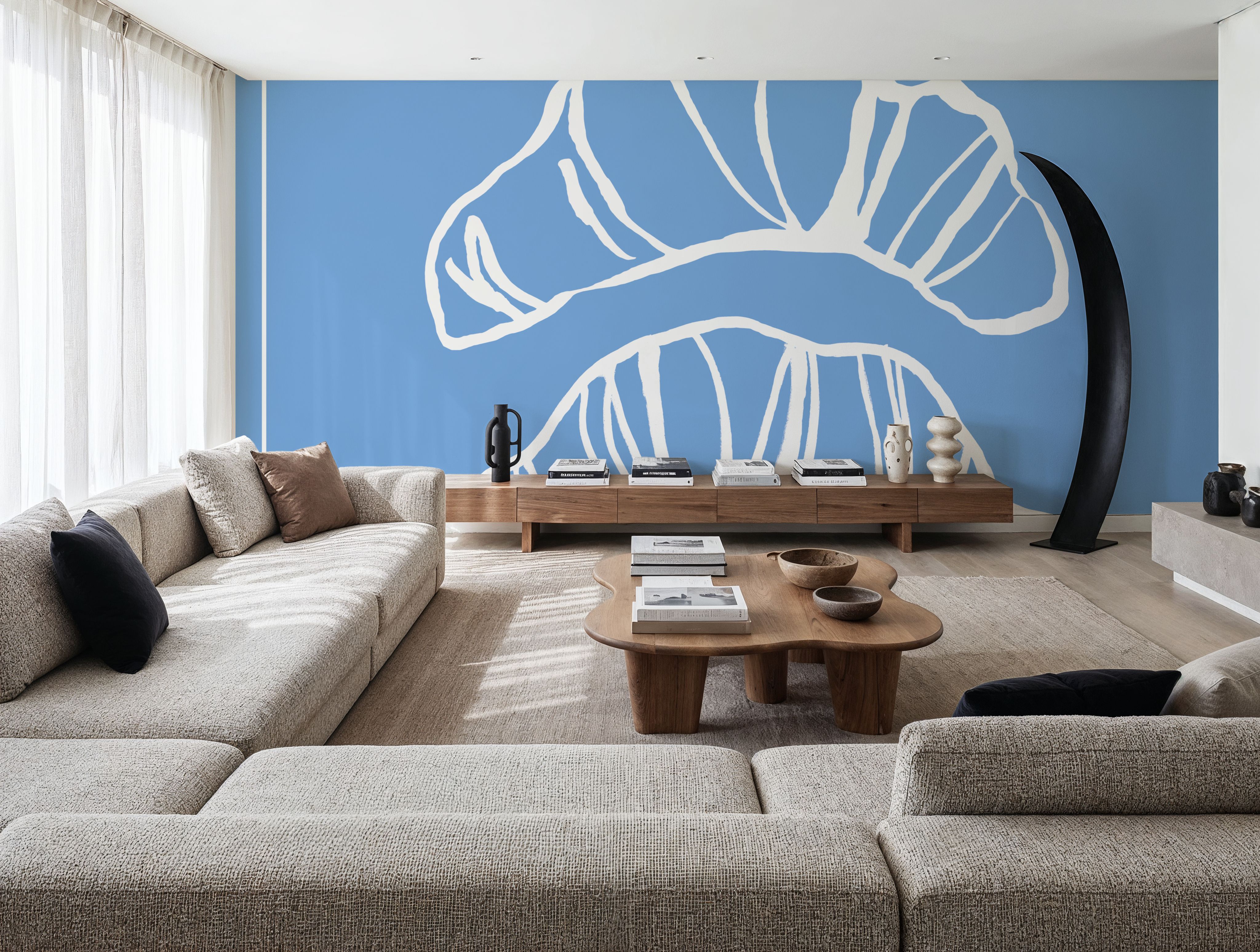 Breakfast Doodles VI Blue