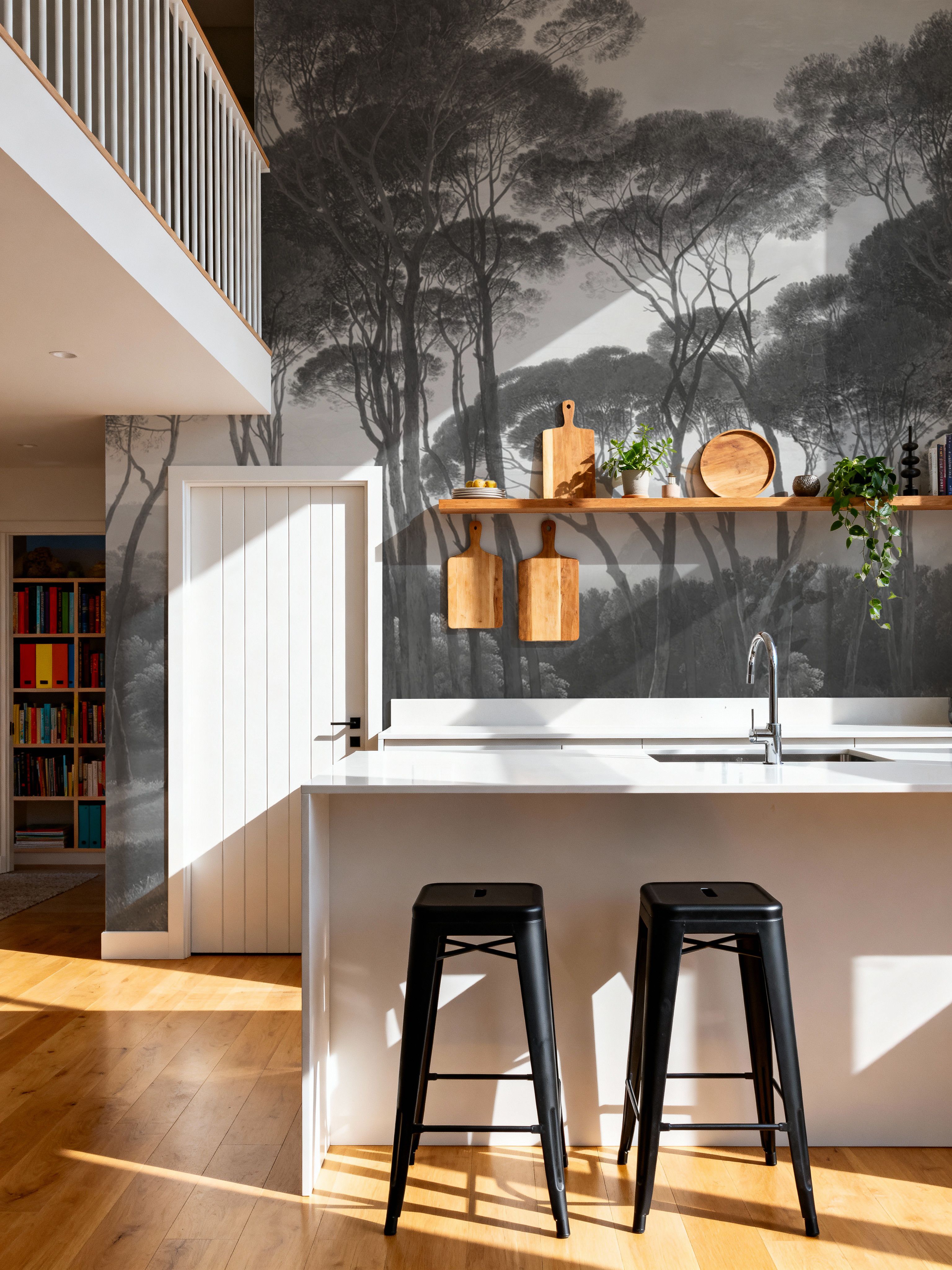 Mediterranean Pine Landscape, Gray