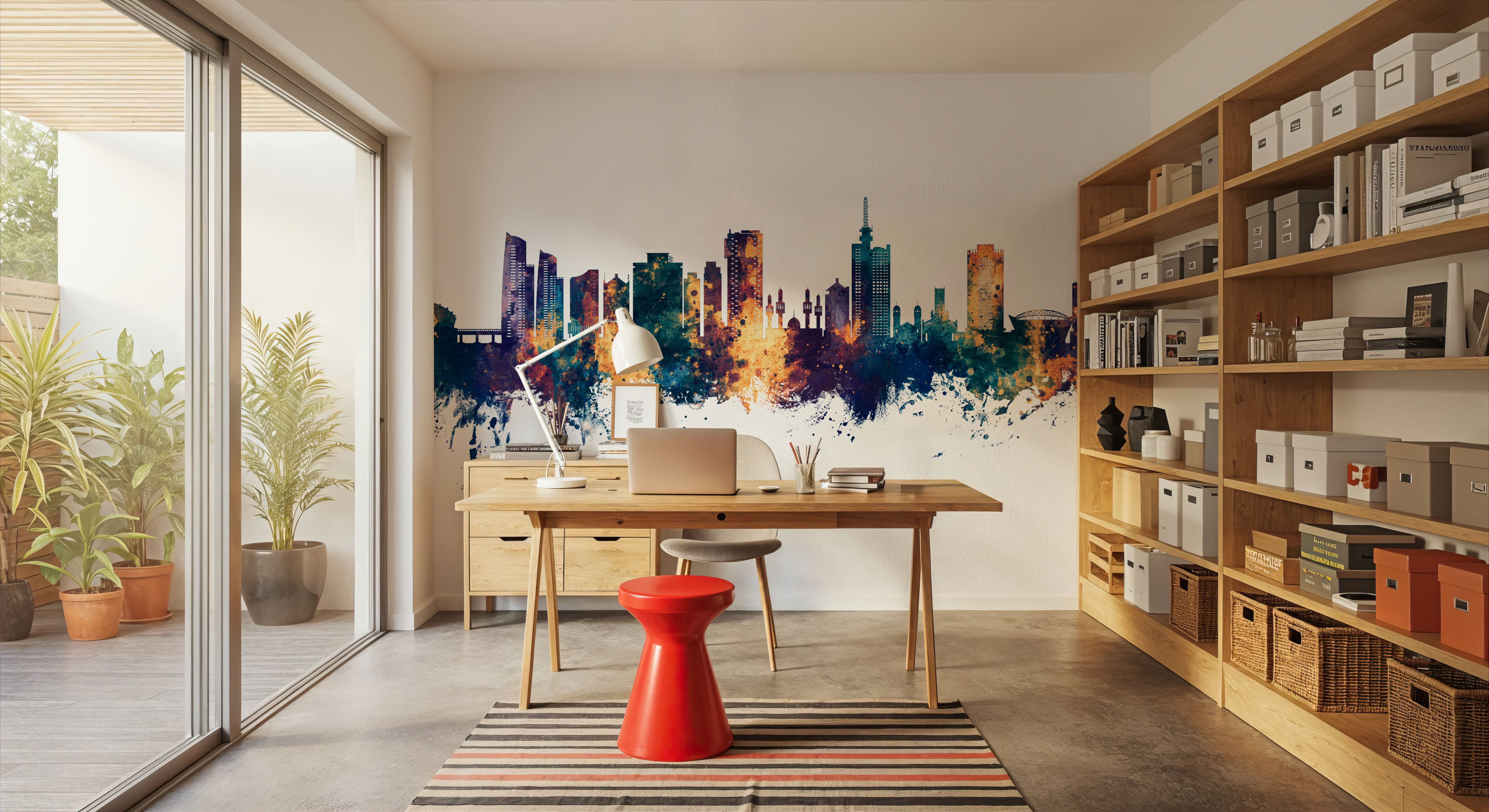 Lagos Nigeria Skyline Blue & Bronze