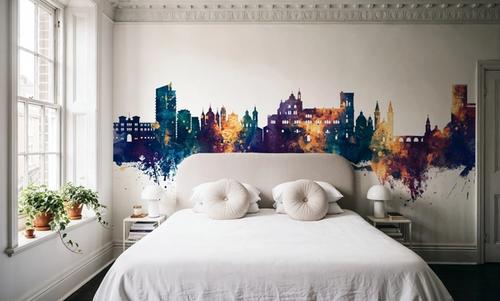 Granada Spain Skyline Blue & Bronze