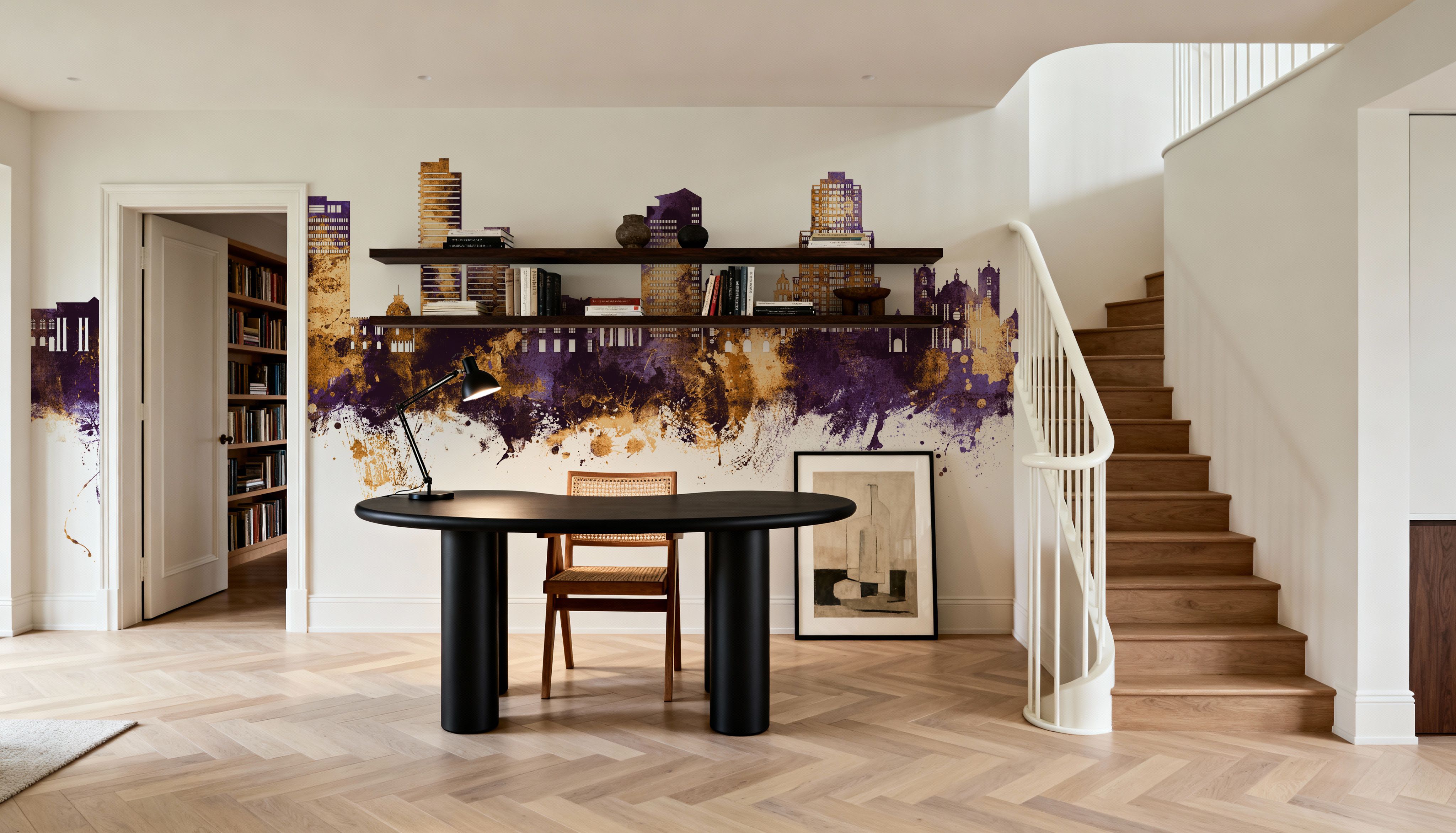 Tegucigalapa Honduras Skyline Purple & Gold