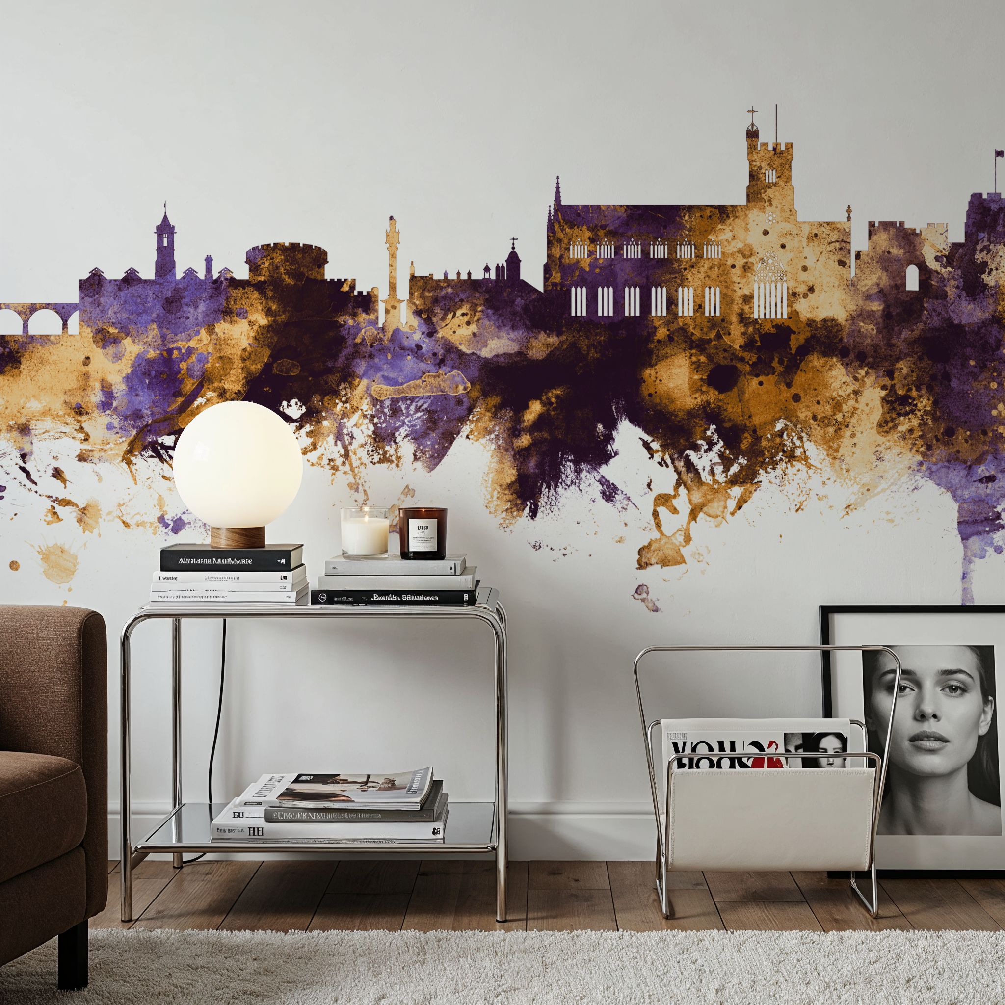 Carlisle England Skyline Purple & Gold