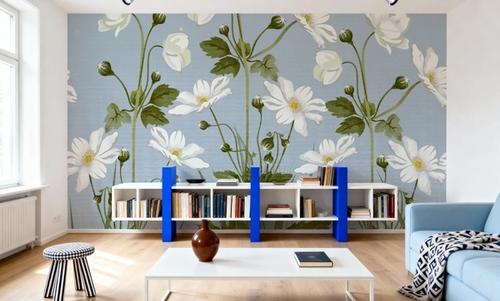 White Anemones, Sky Blue