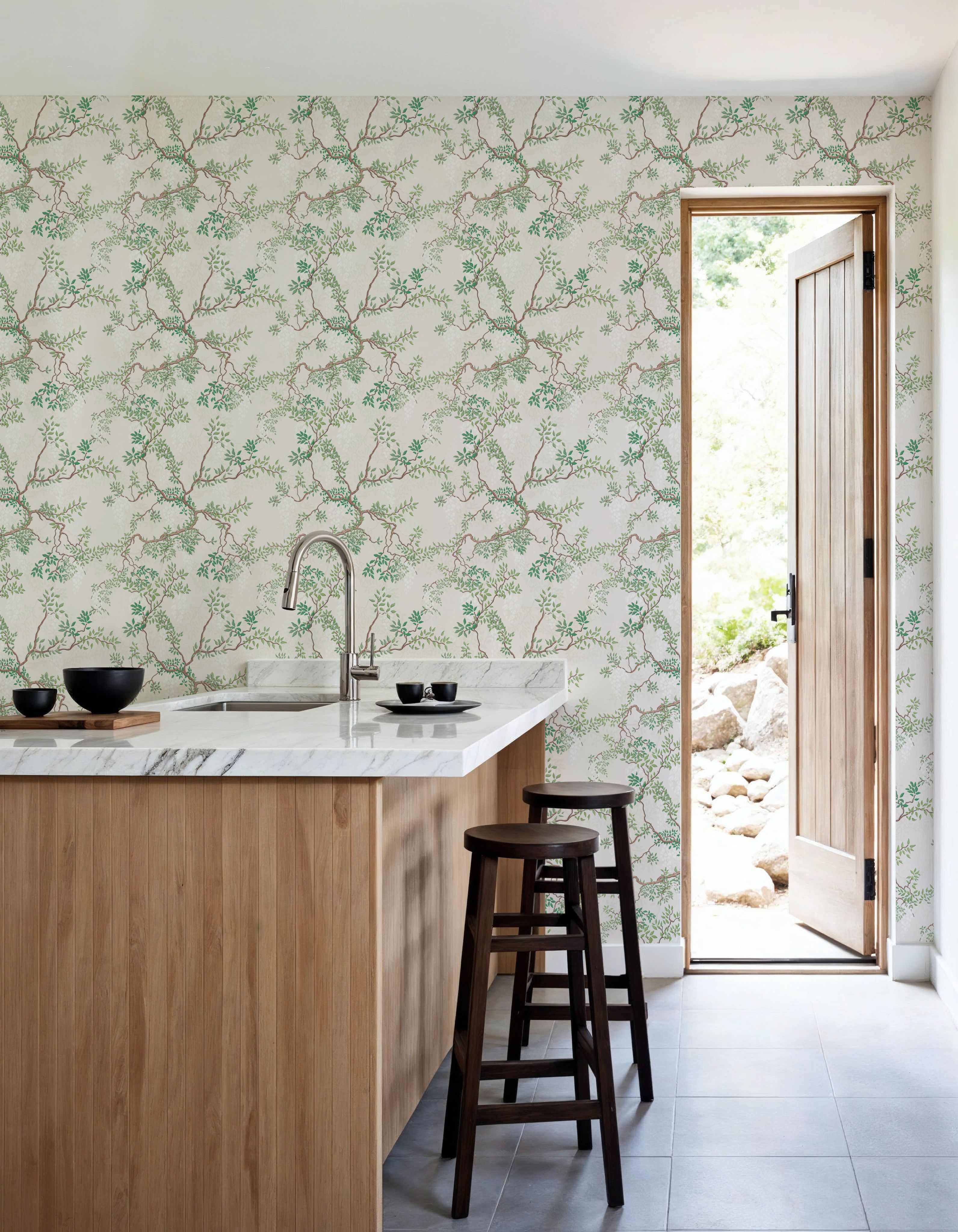 Climbing Wisteria, Ecru