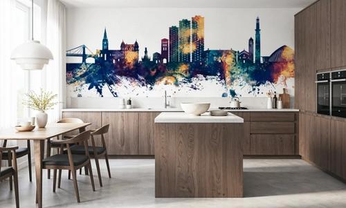 Grenoble Skyline Blue & Bronze