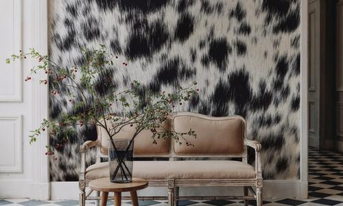 Black Spotted Cow Hide