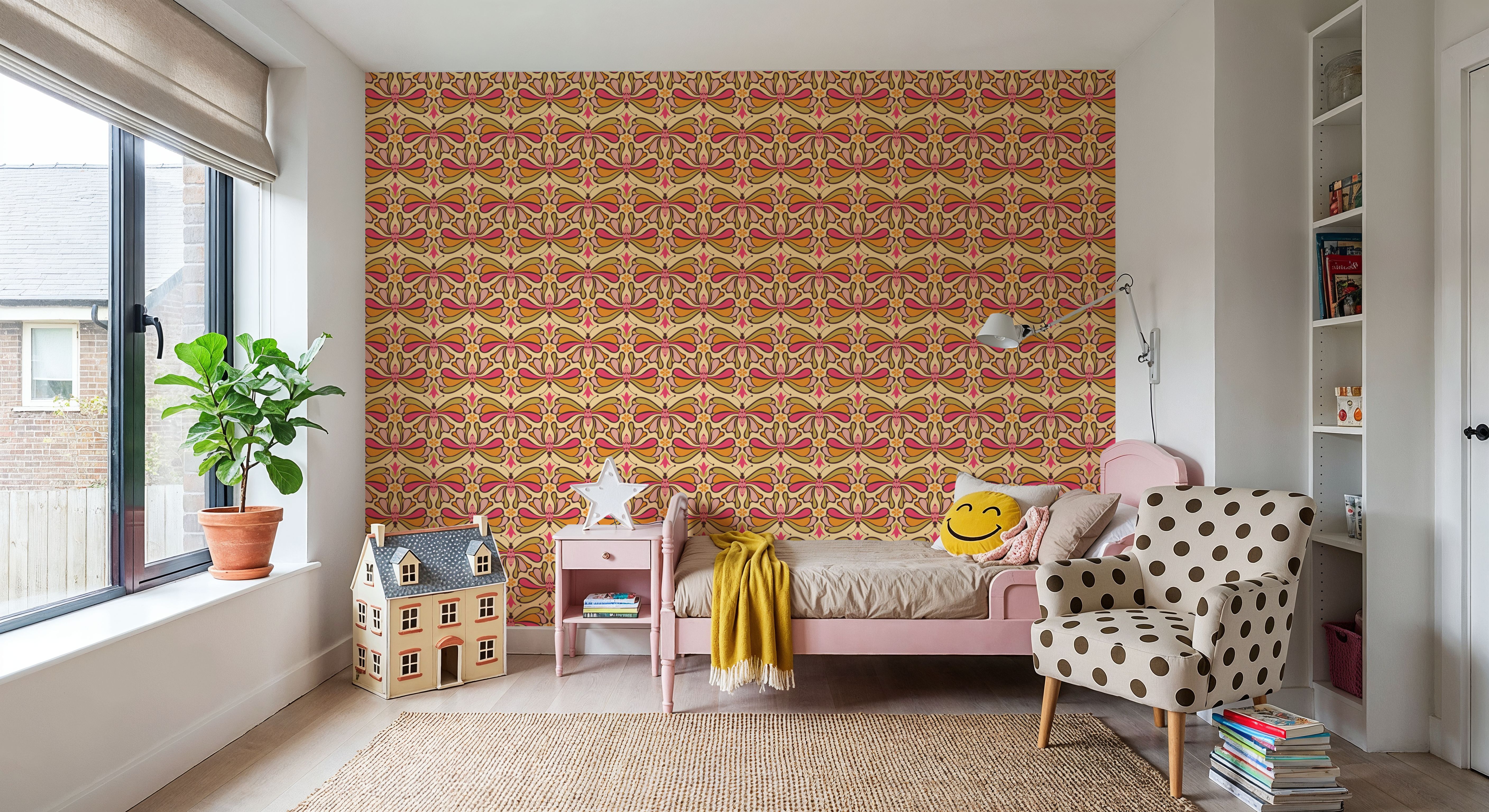 Retro Bold Butterflies, Orange