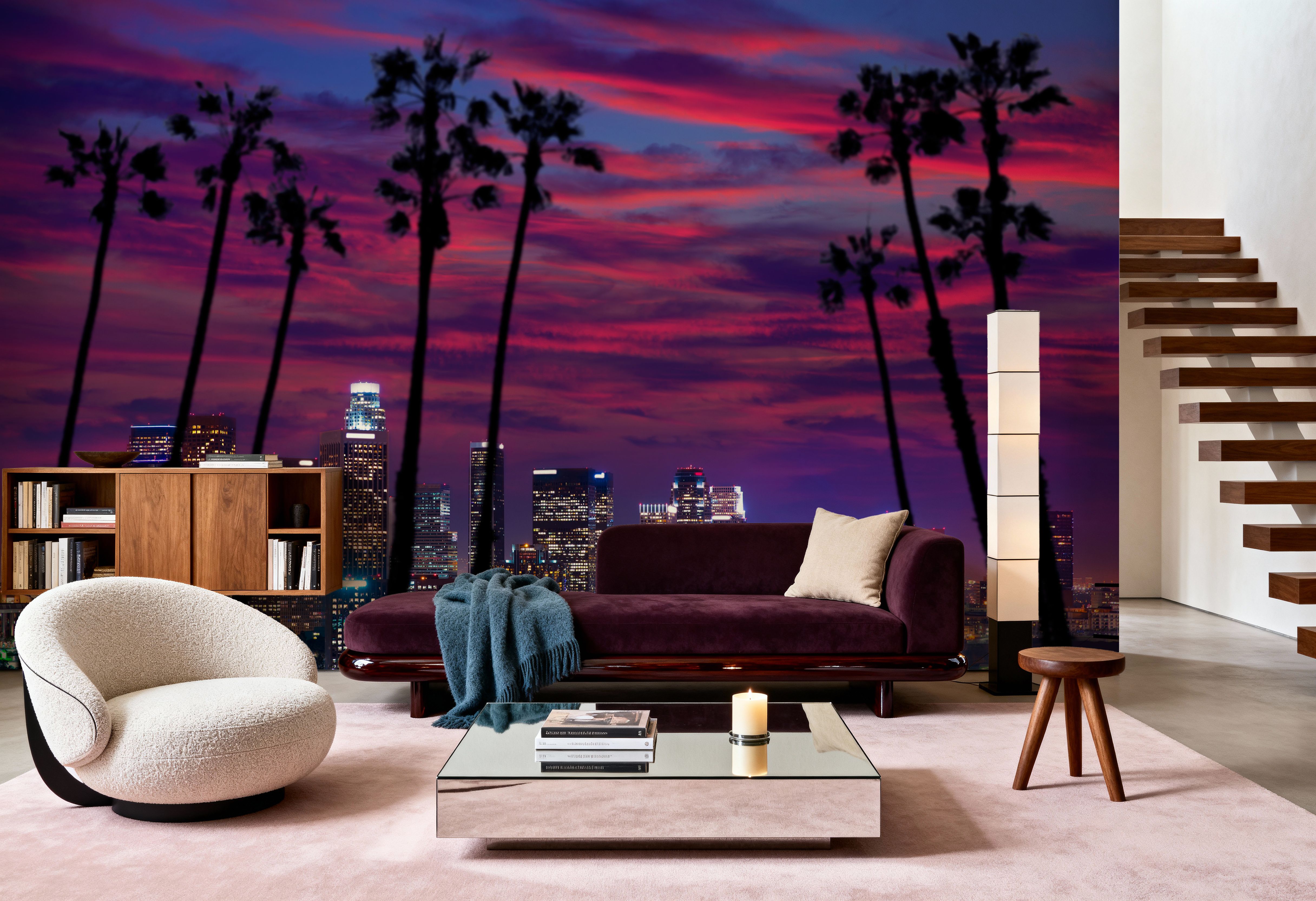 Palm Trees Downtown, Wallpaper