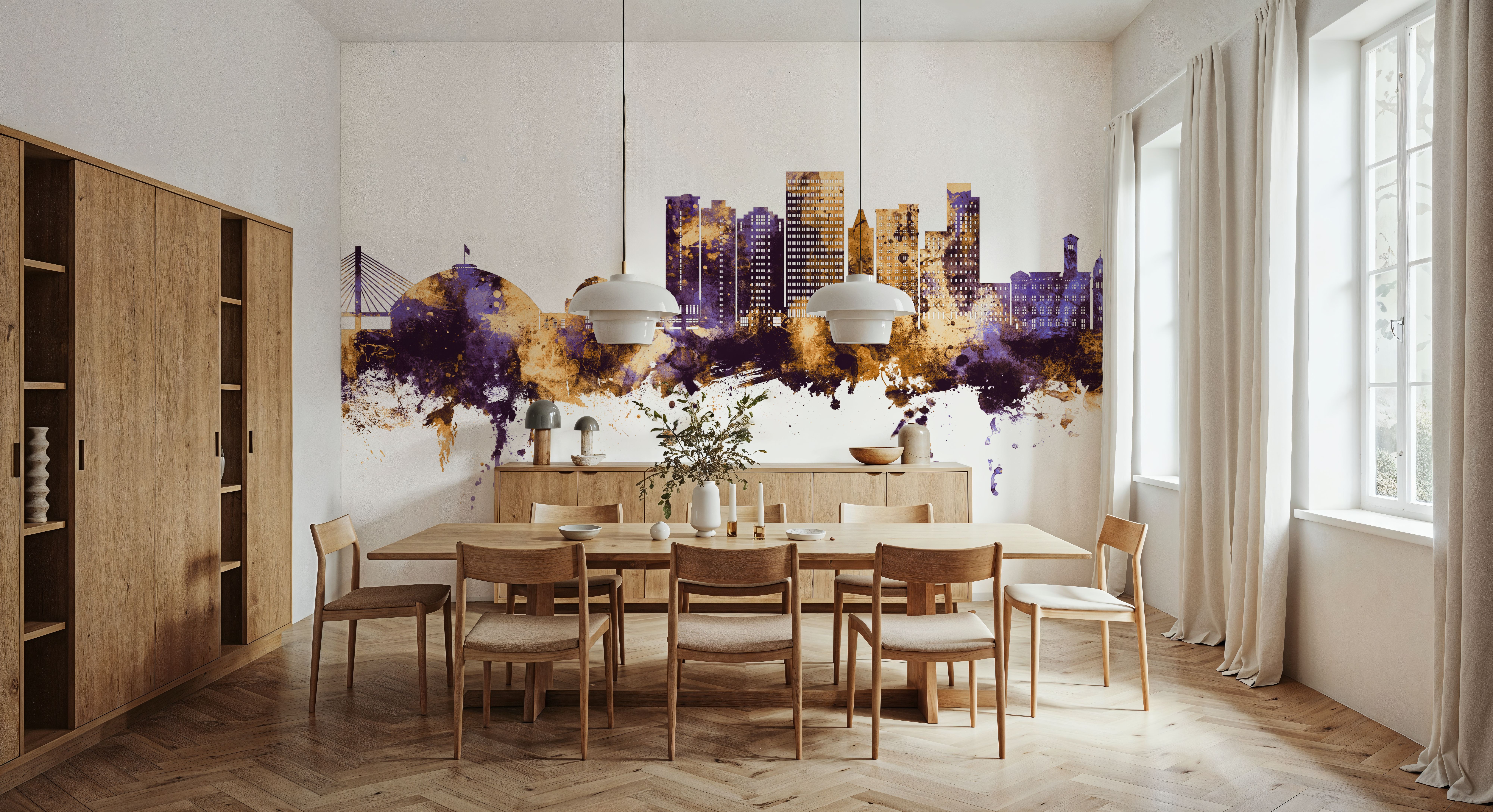 Tacoma Washington Skyline Purple & Gold