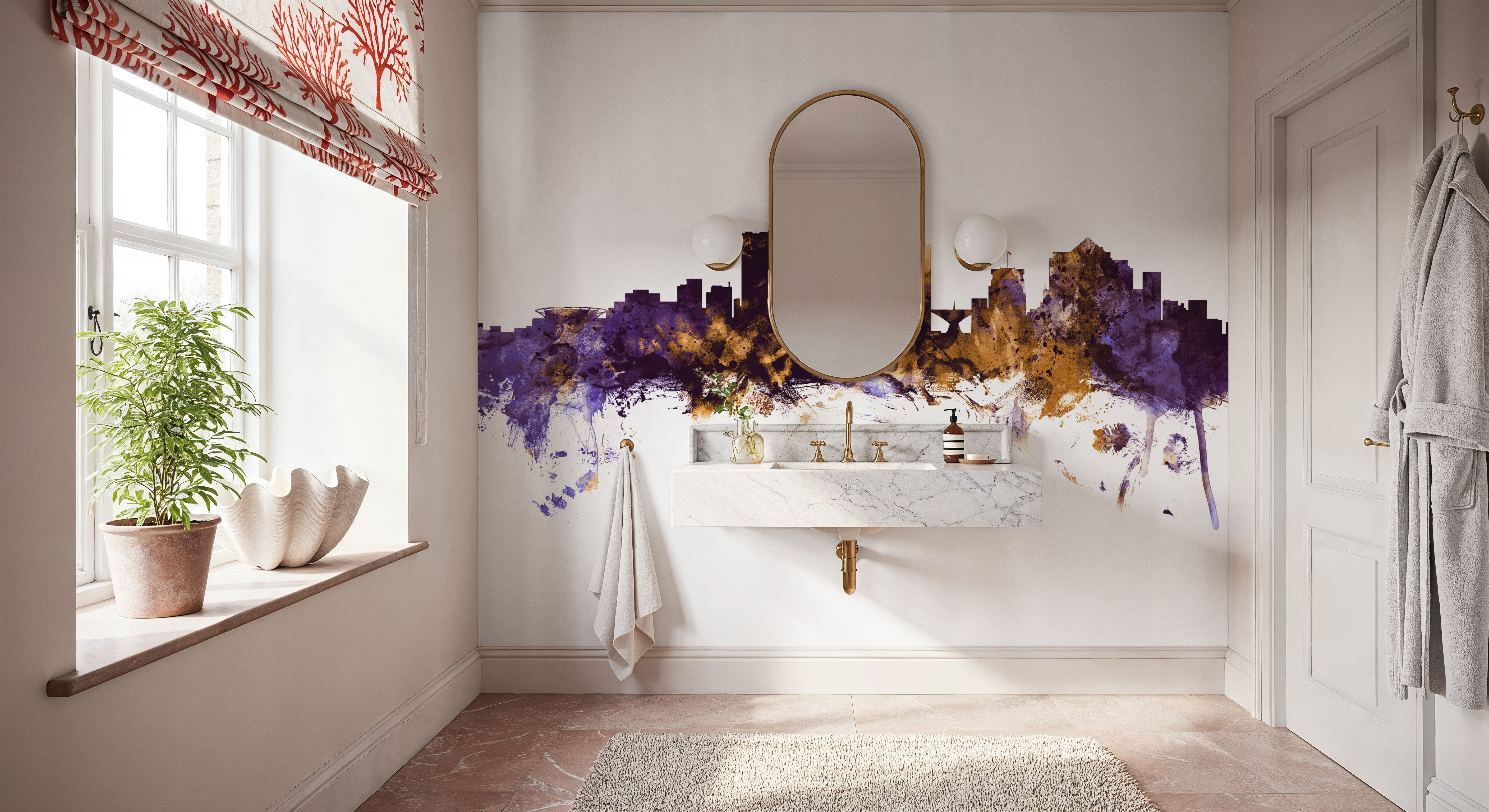 Milwaukee Wisconsin Skyline Purple & Gold