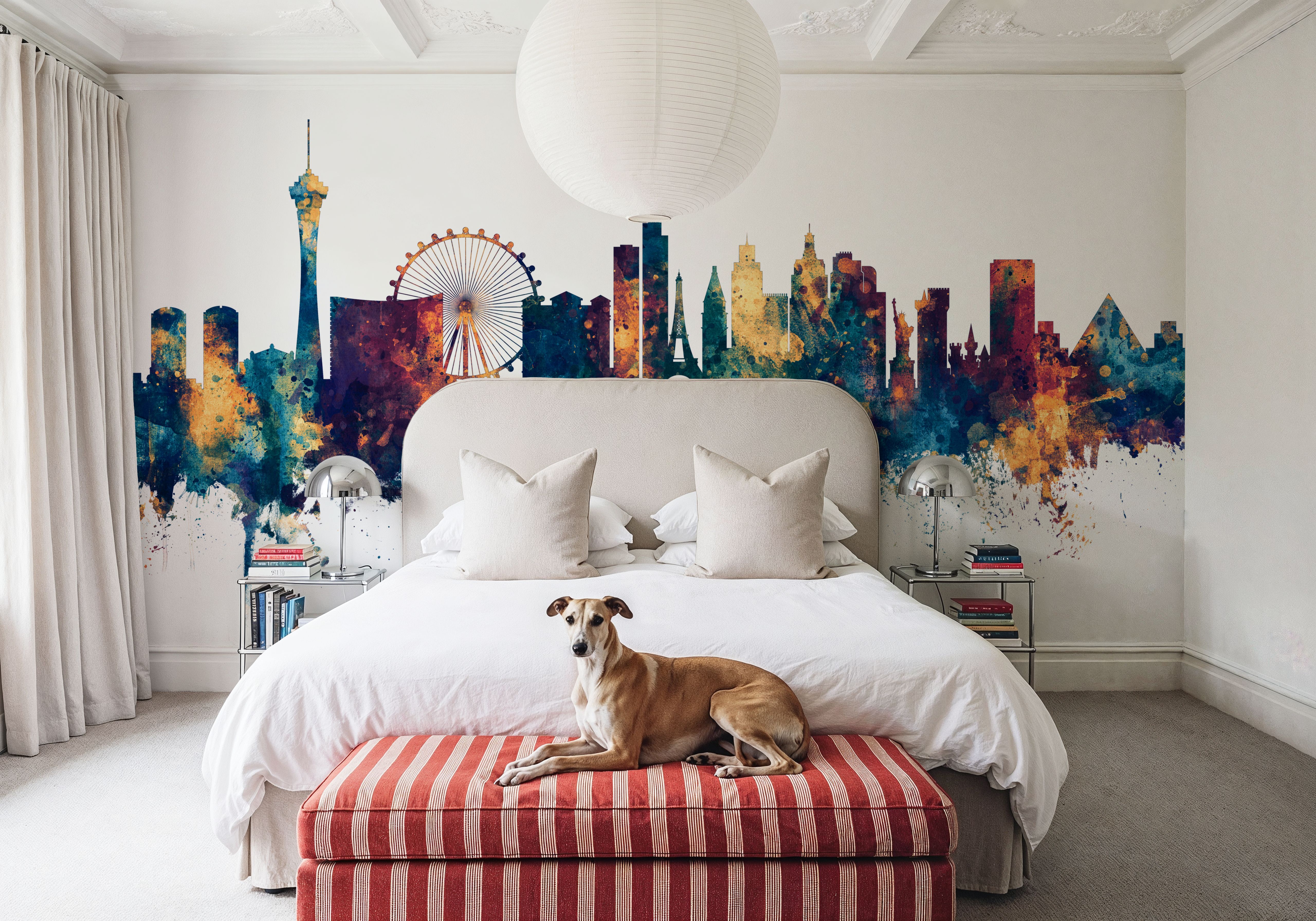 Las Vegas Nevada Skyline Blue & Bronze