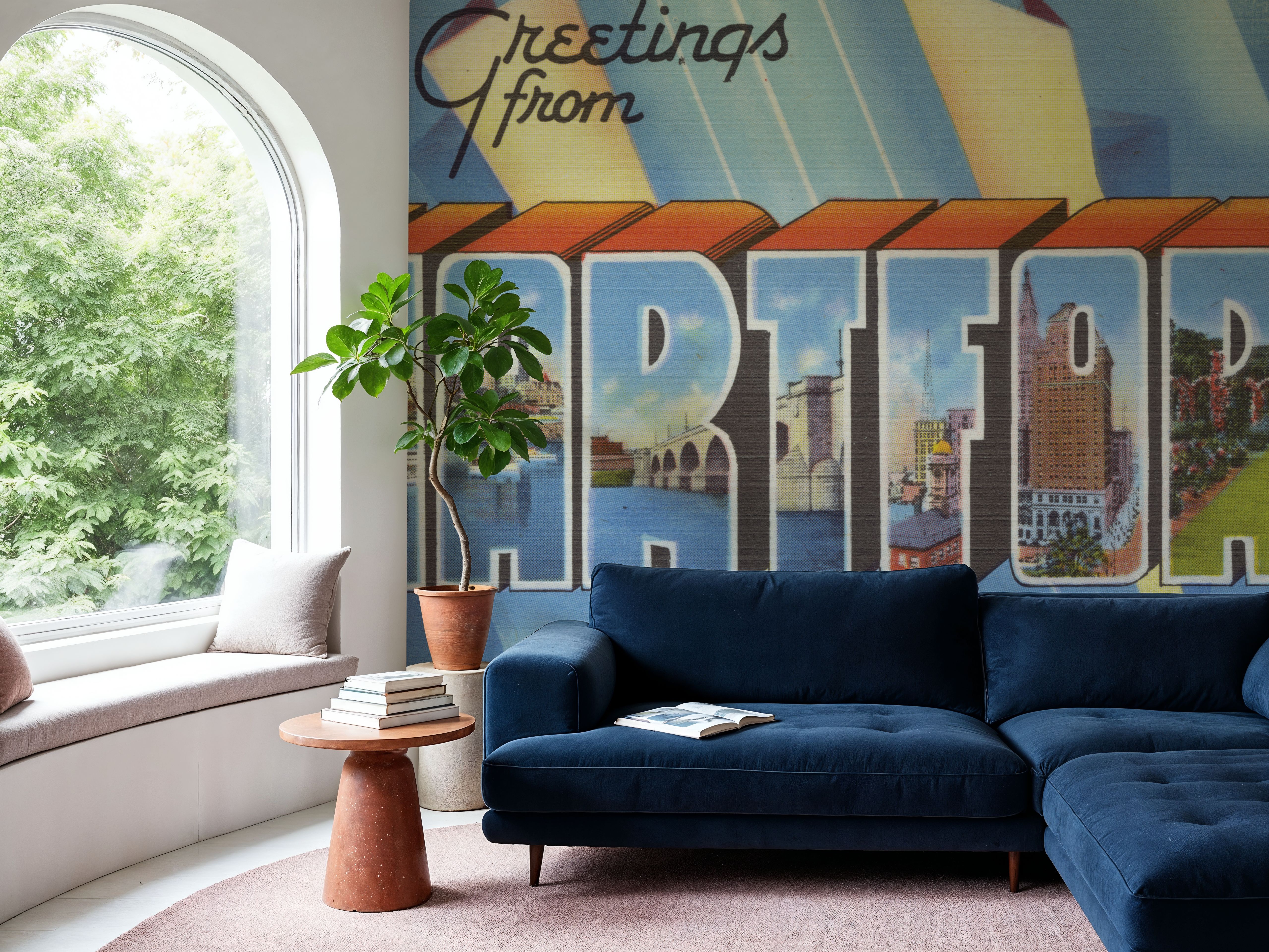Greetings from Hartford - Screenprint Postcard