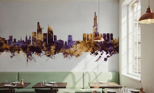 Ho Chi Minh City Vietnam Skyline Purple & Gold
