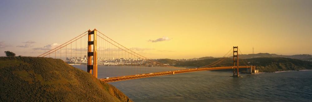 Crimson Bridge at Dusk
