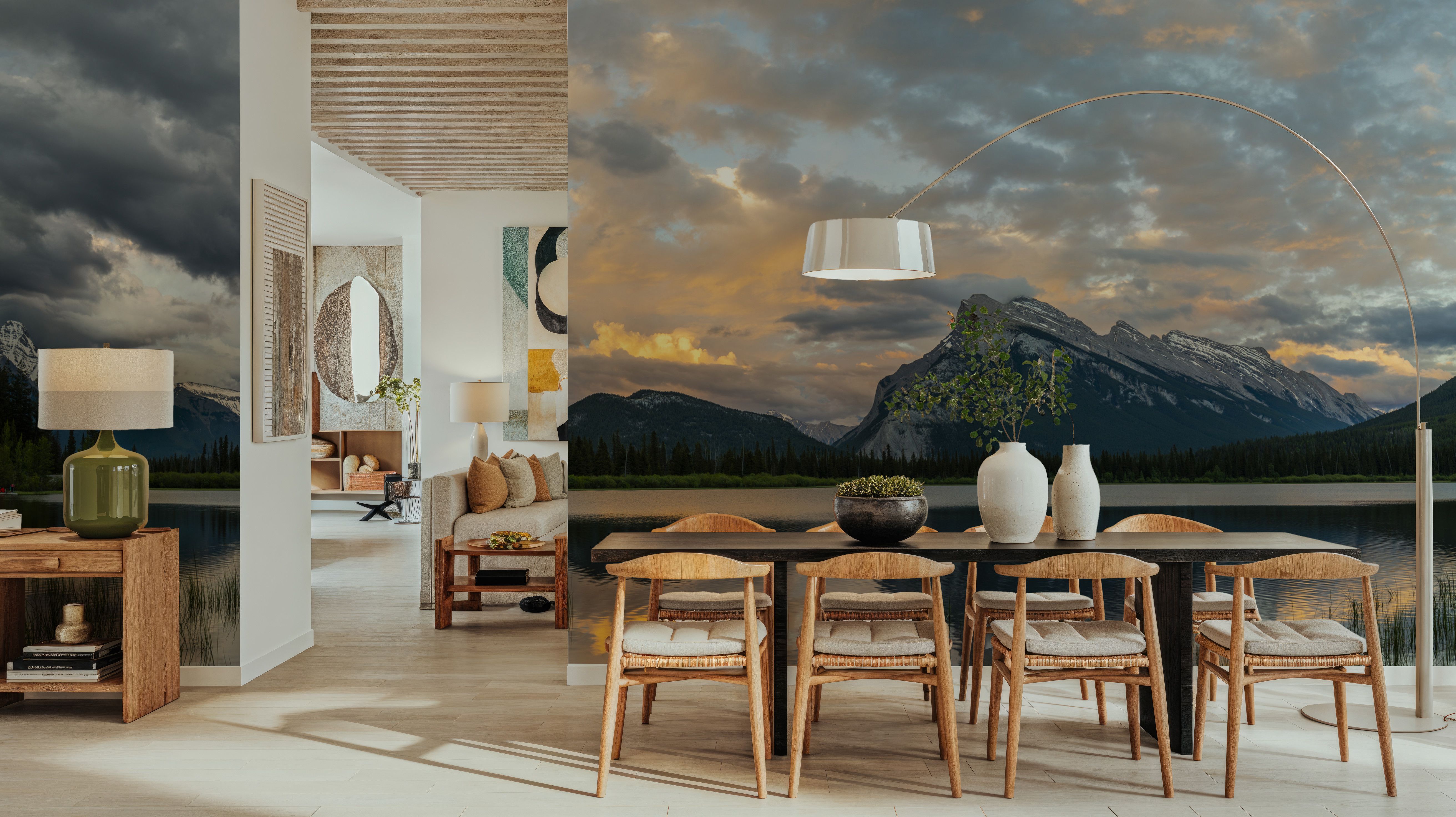 Clouds above Mount Rundle, Wallpaper