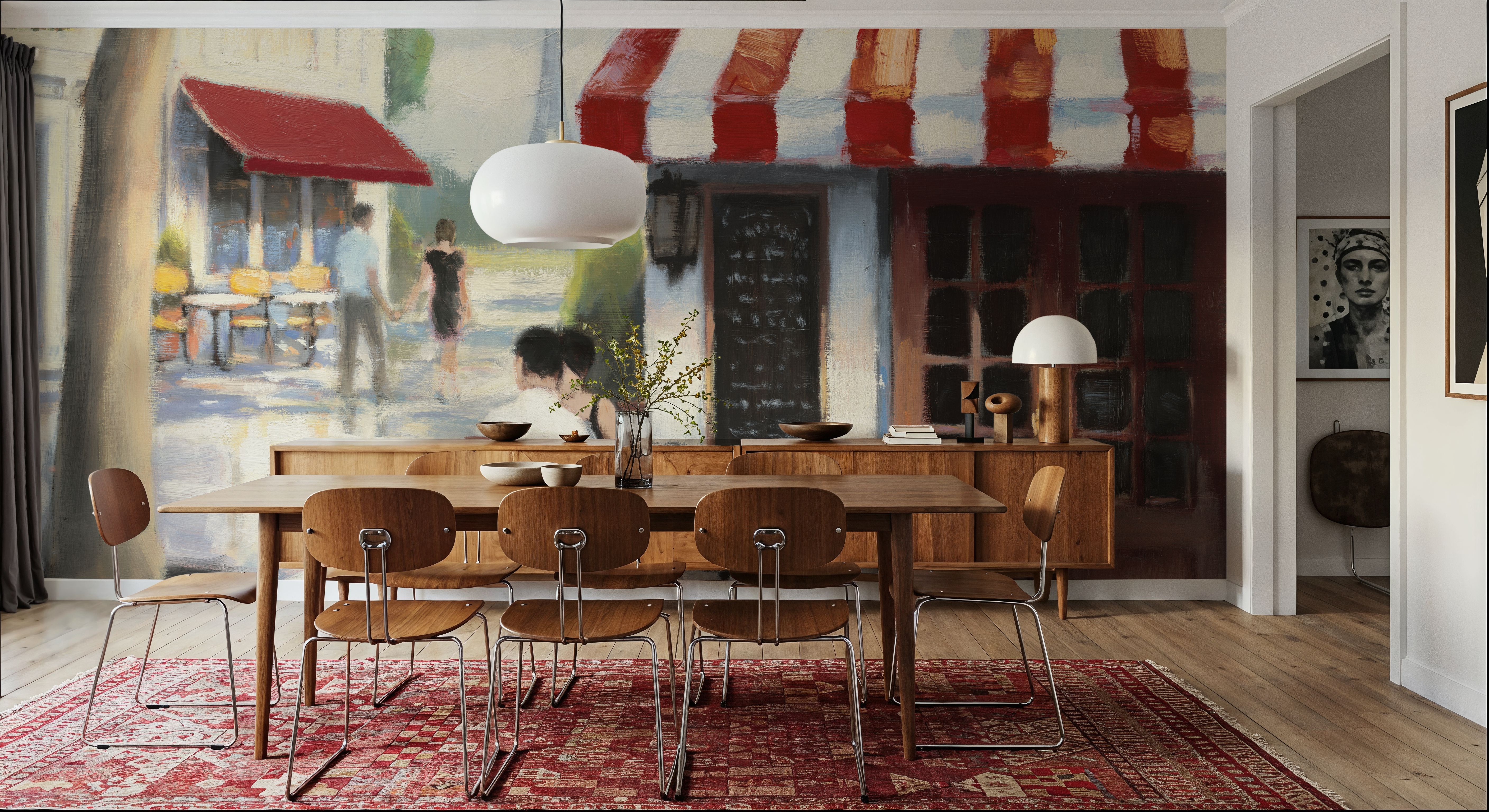 Relaxing at the Cafe II, Tapeten