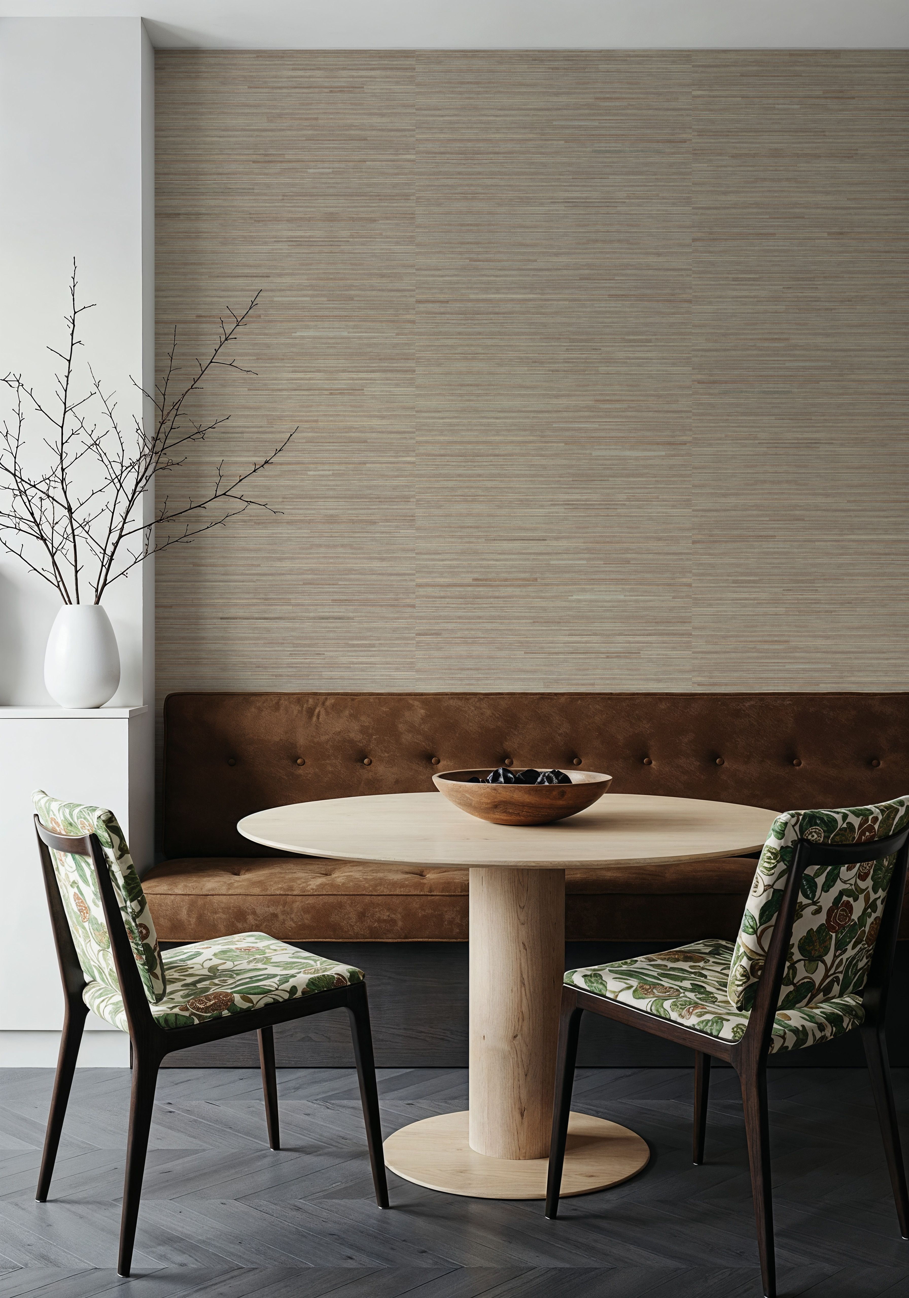 Faux Grasscloth with Visible Seams, Flax, Tapetes