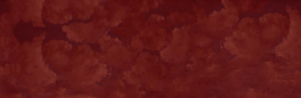 Painted Dreamy Clouds, Cherry Red