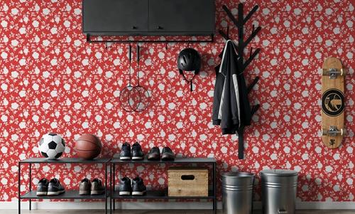 Country Flowery Red