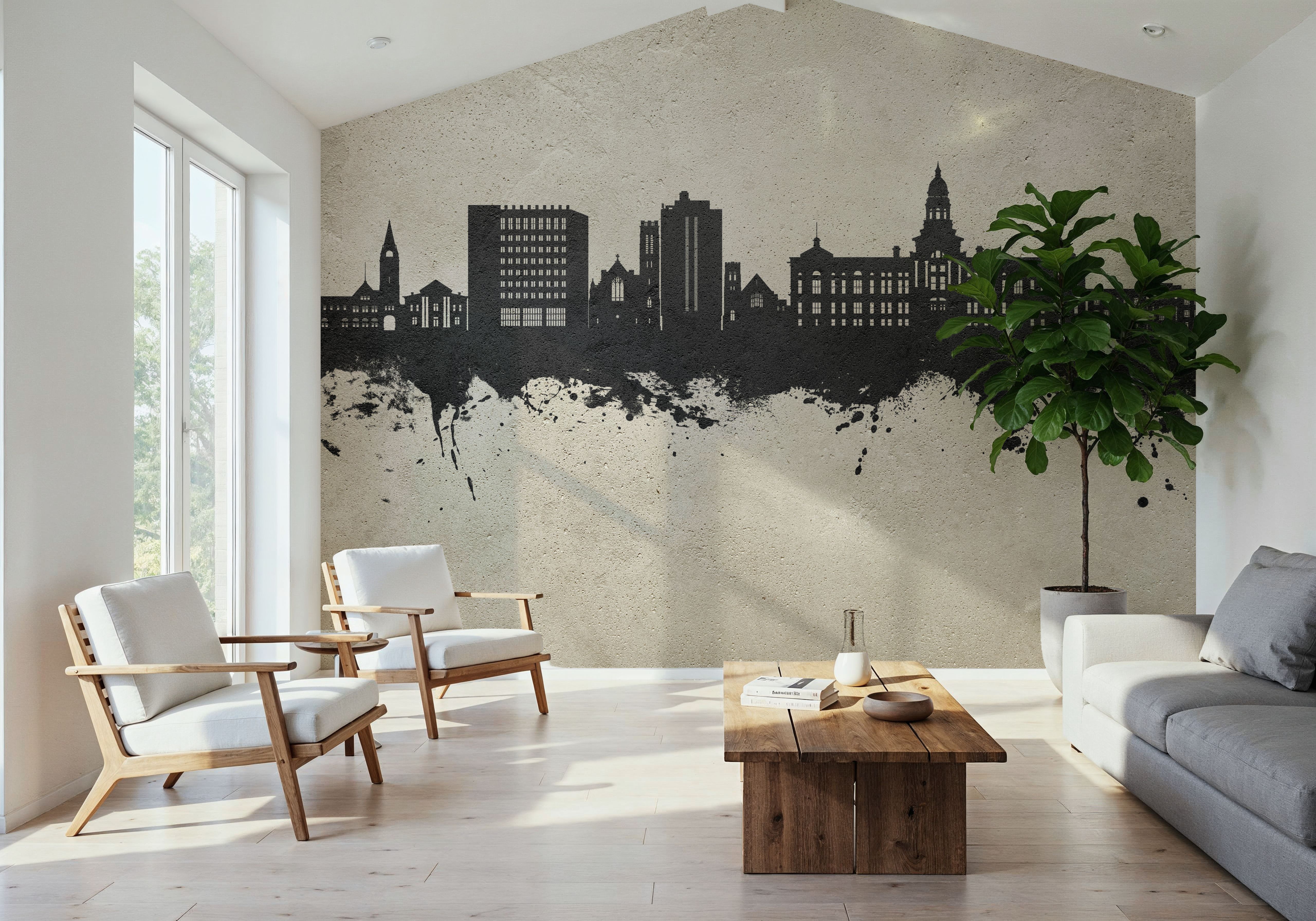 Cheyenne Wyoming Skyline Concrete, Wallpaper