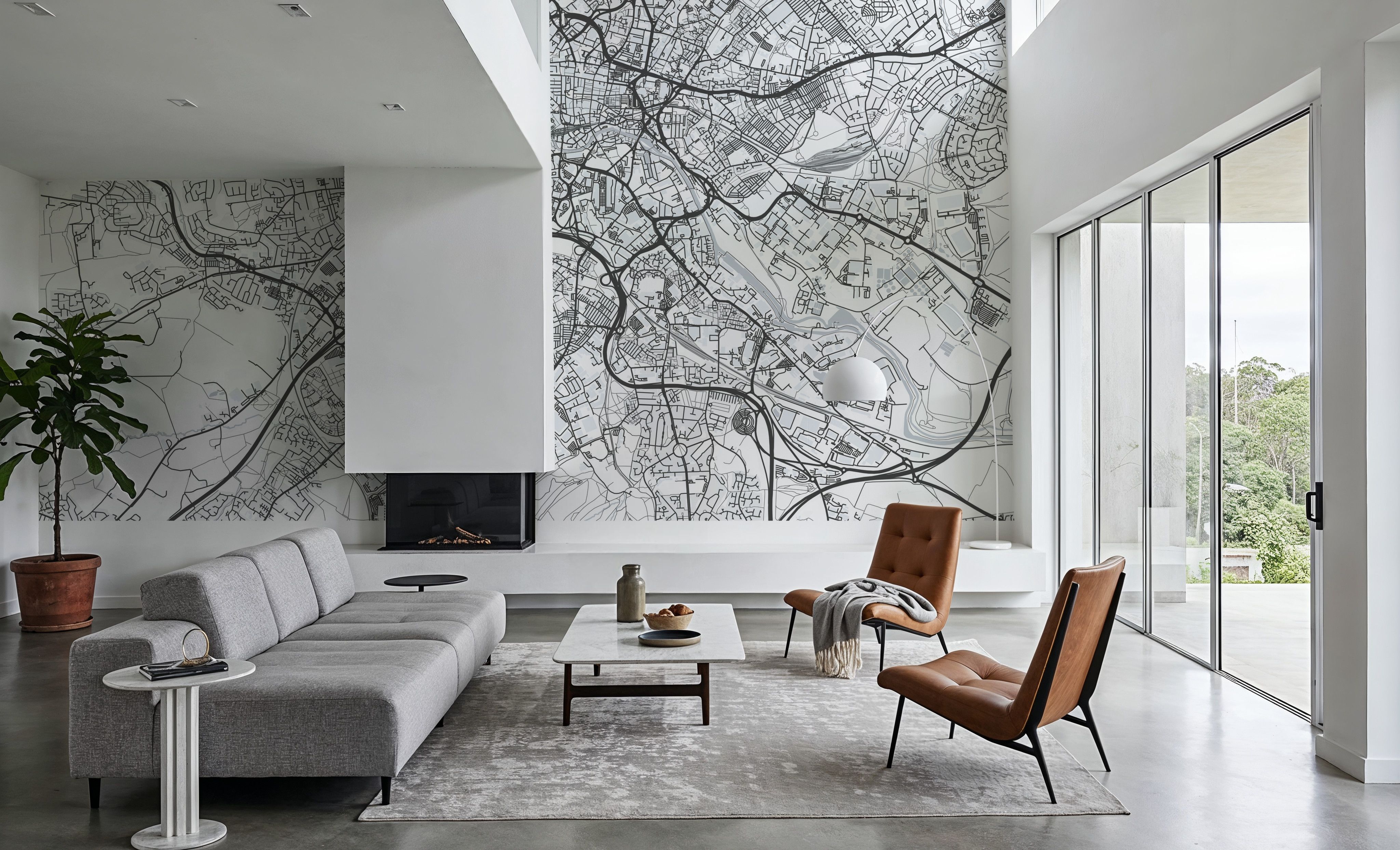 Leeds White, Behang
