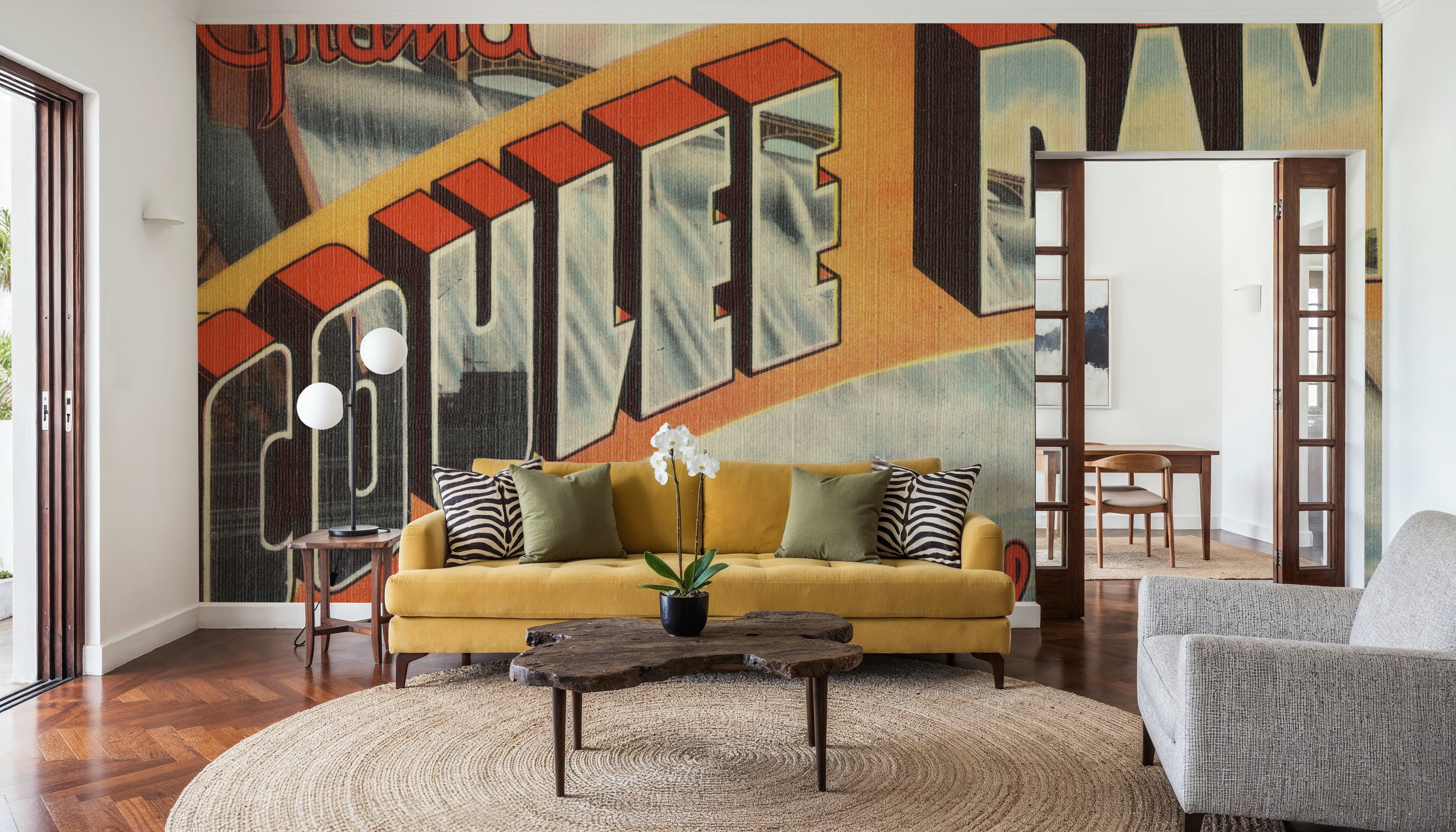 Greetings from Coulee Dam - Screenprint Postcard