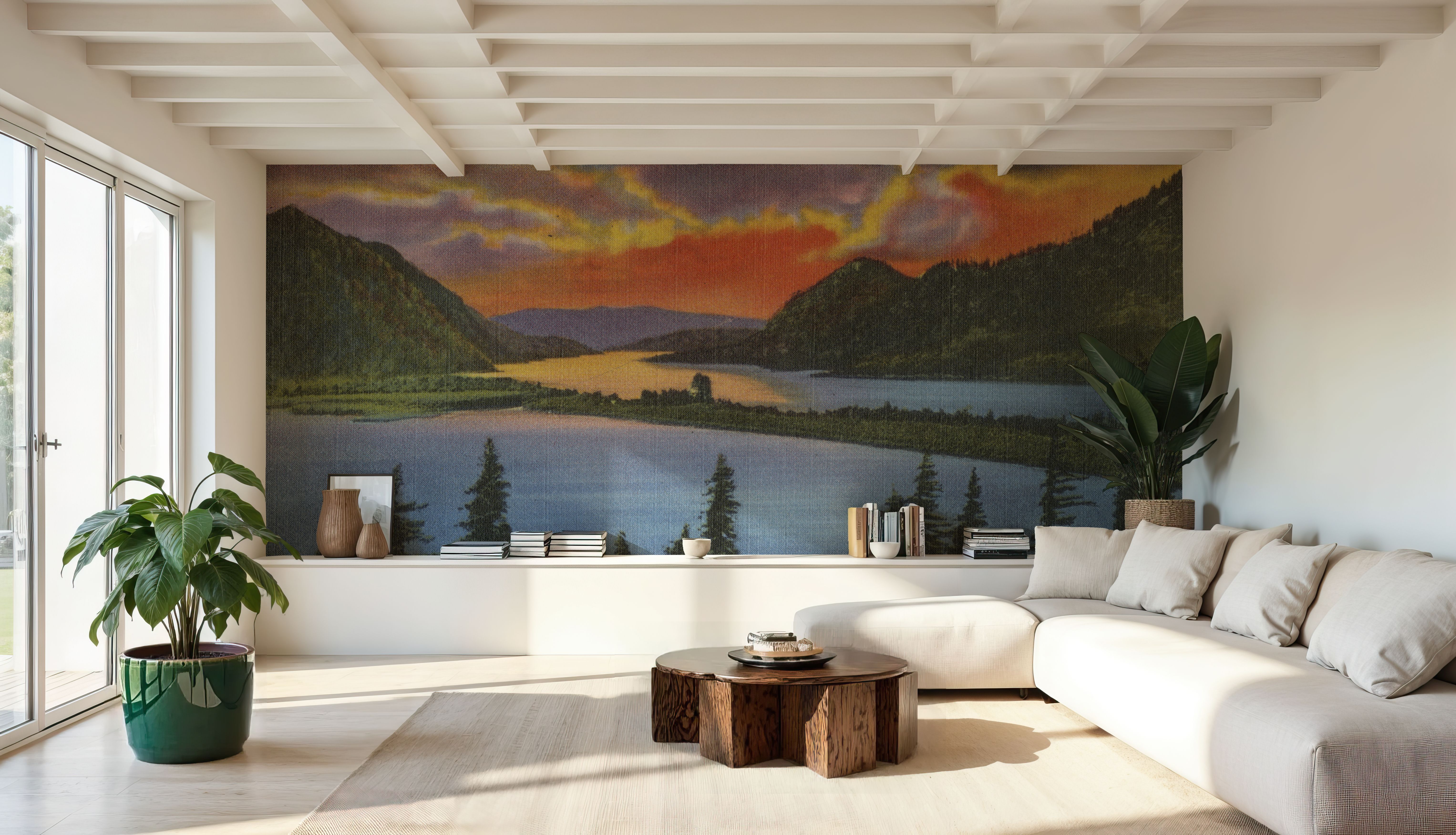 Columbia Sunset - Screenprint Postcard