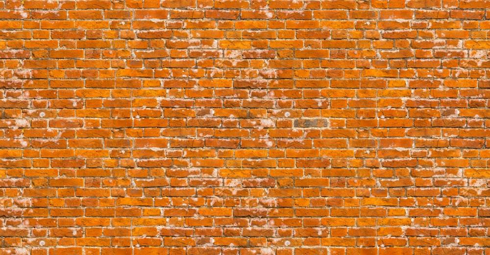 Weathered Red Brick Wall