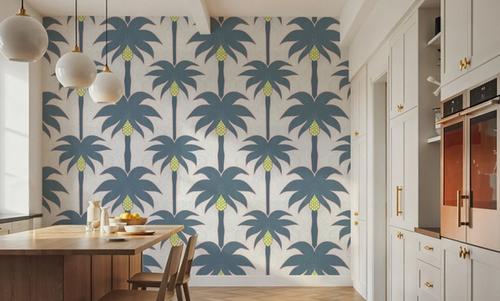 Graphic Palms, Teal