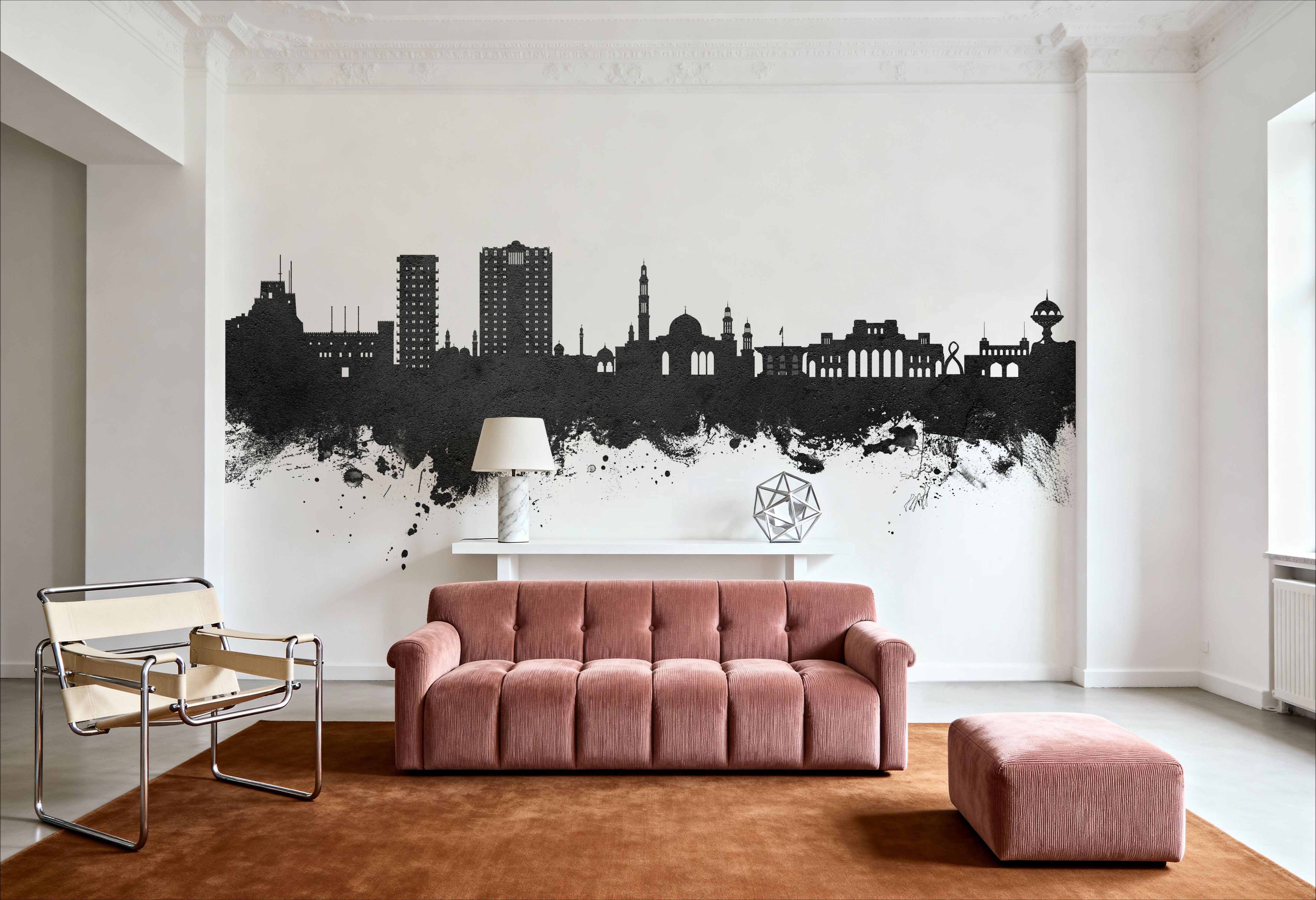 Muscat Oman Skyline Black & White