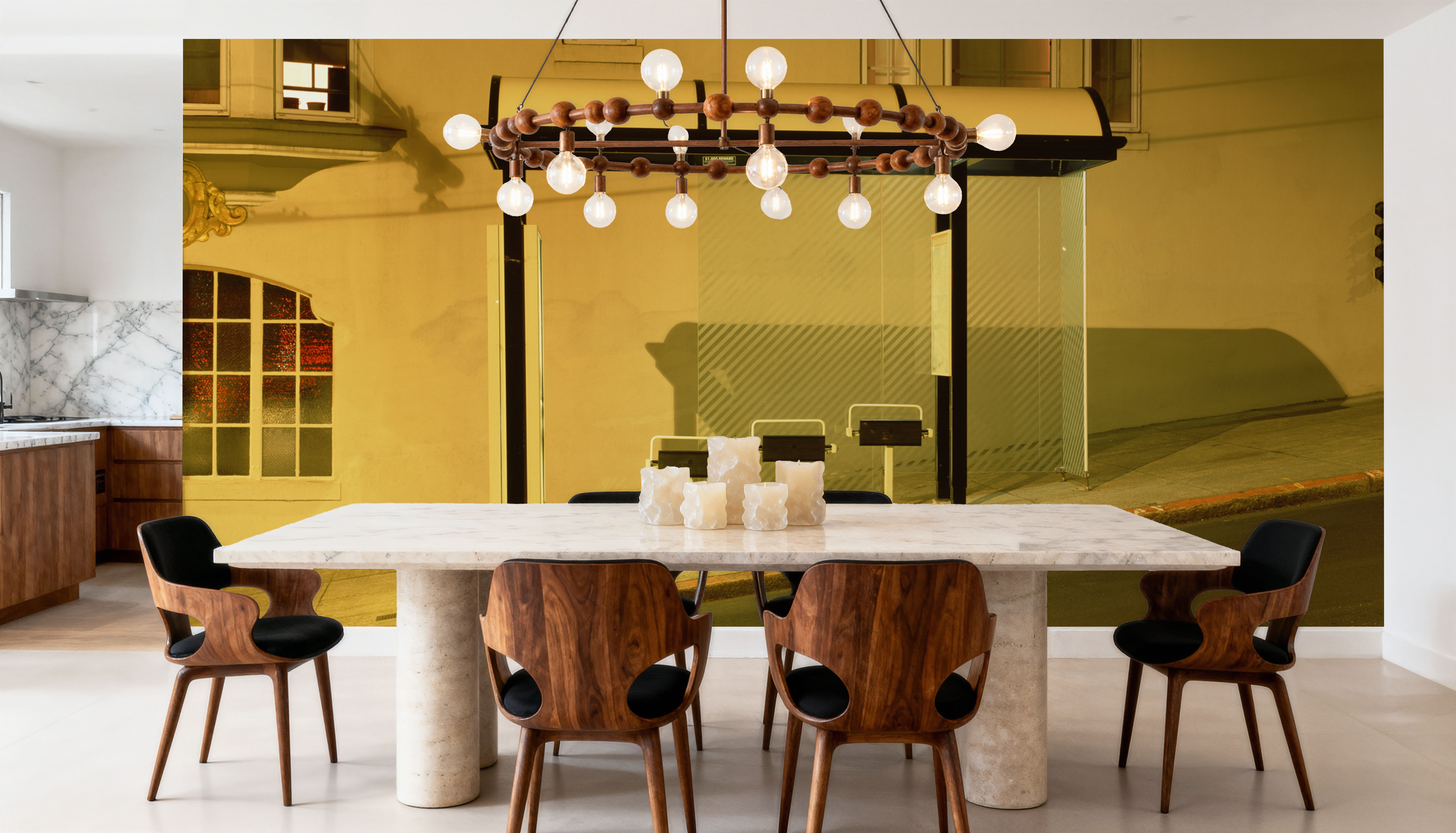 Vintage Bus Stop Twilight