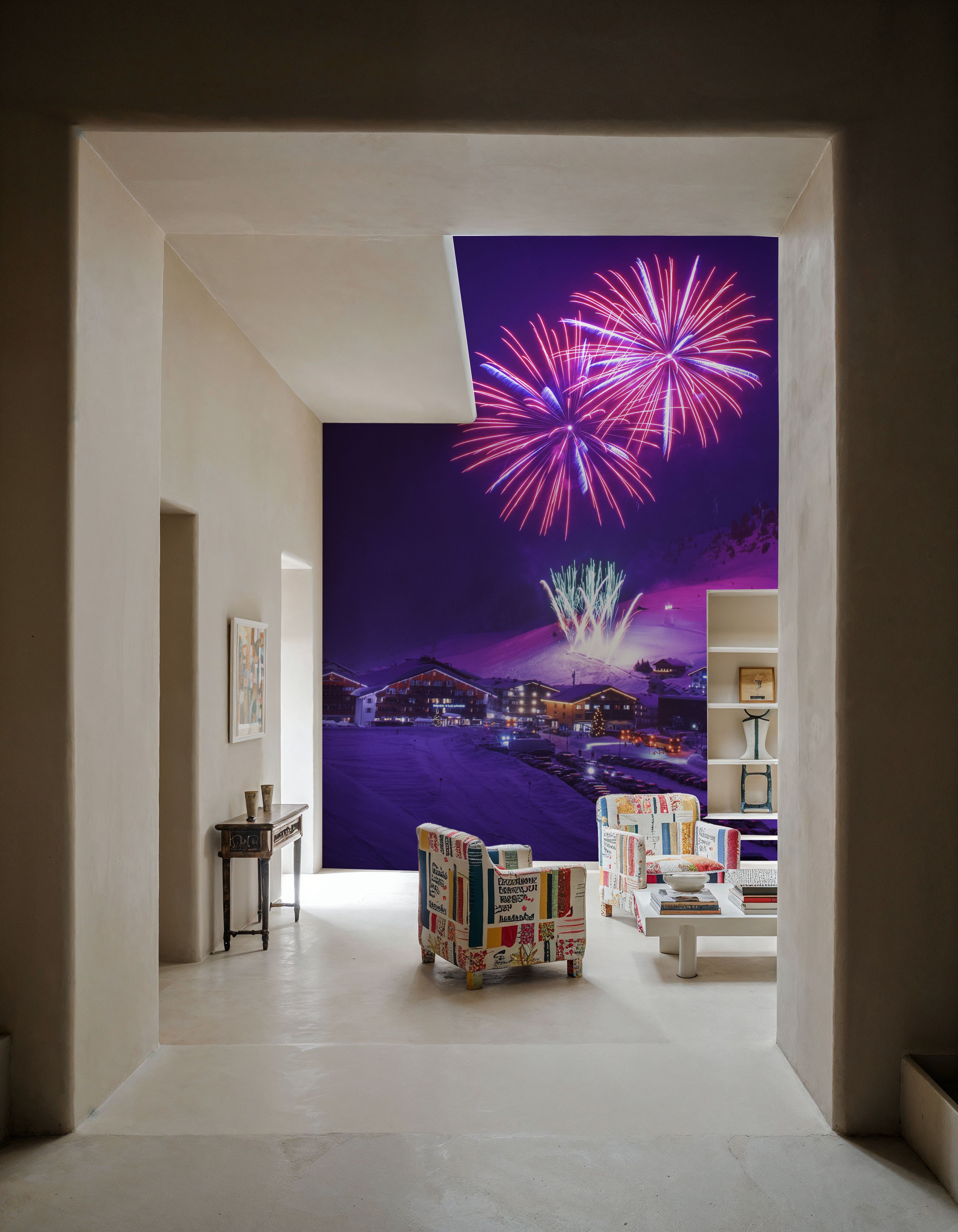 Fireworks in the Alps