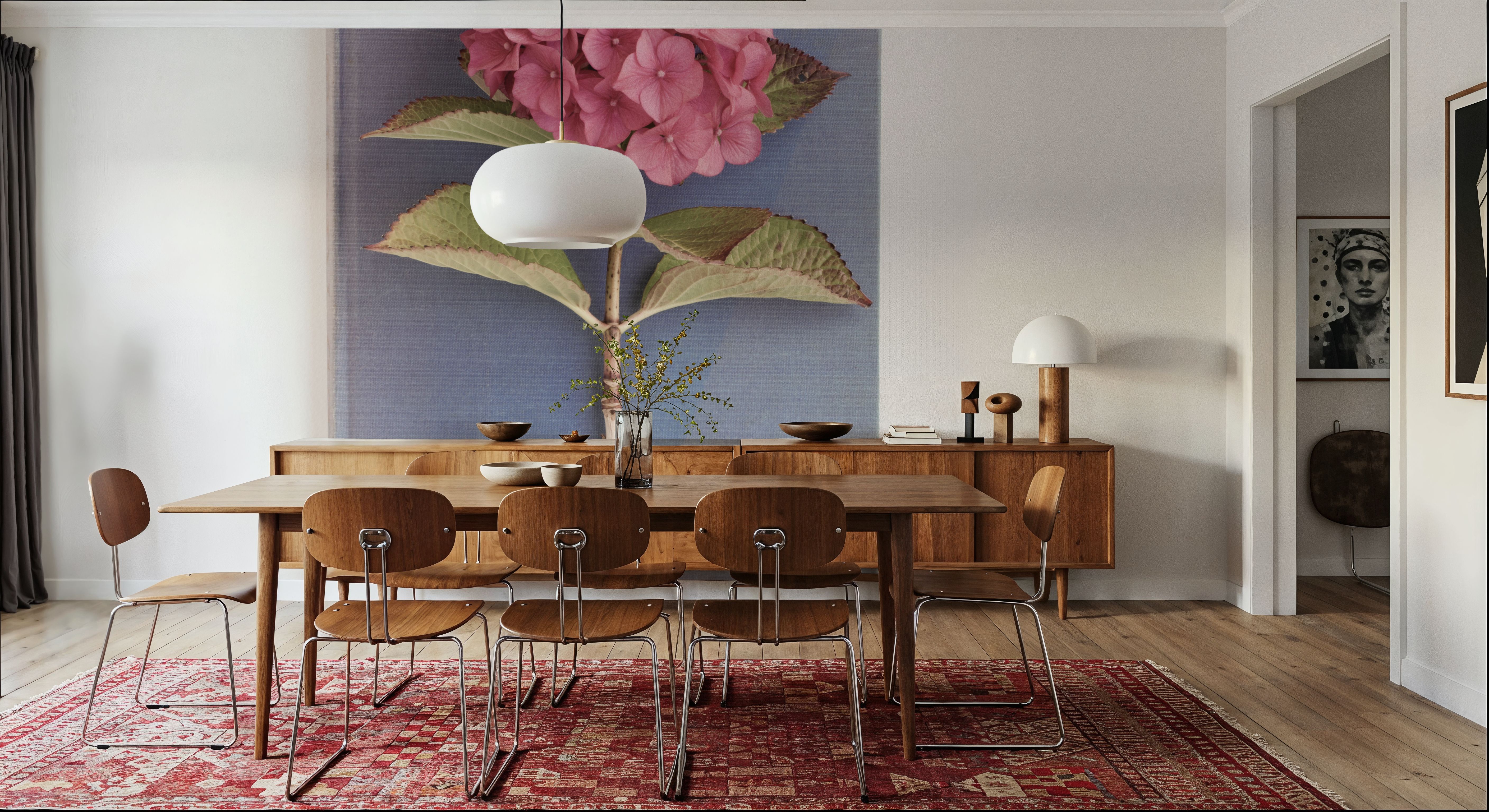 Pink Hydrangea on Book