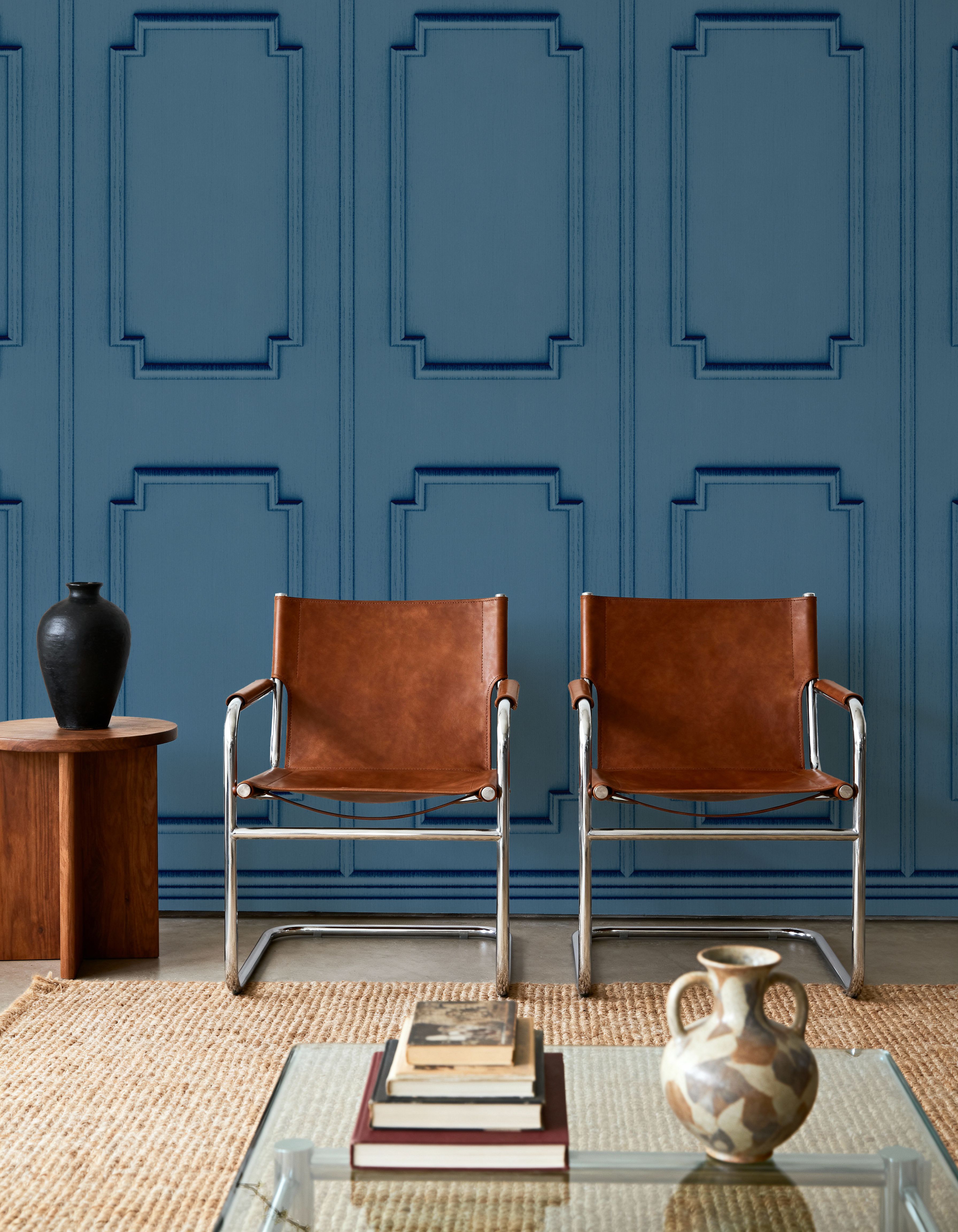 Faux Wall Panel Moulding, Sky Blue