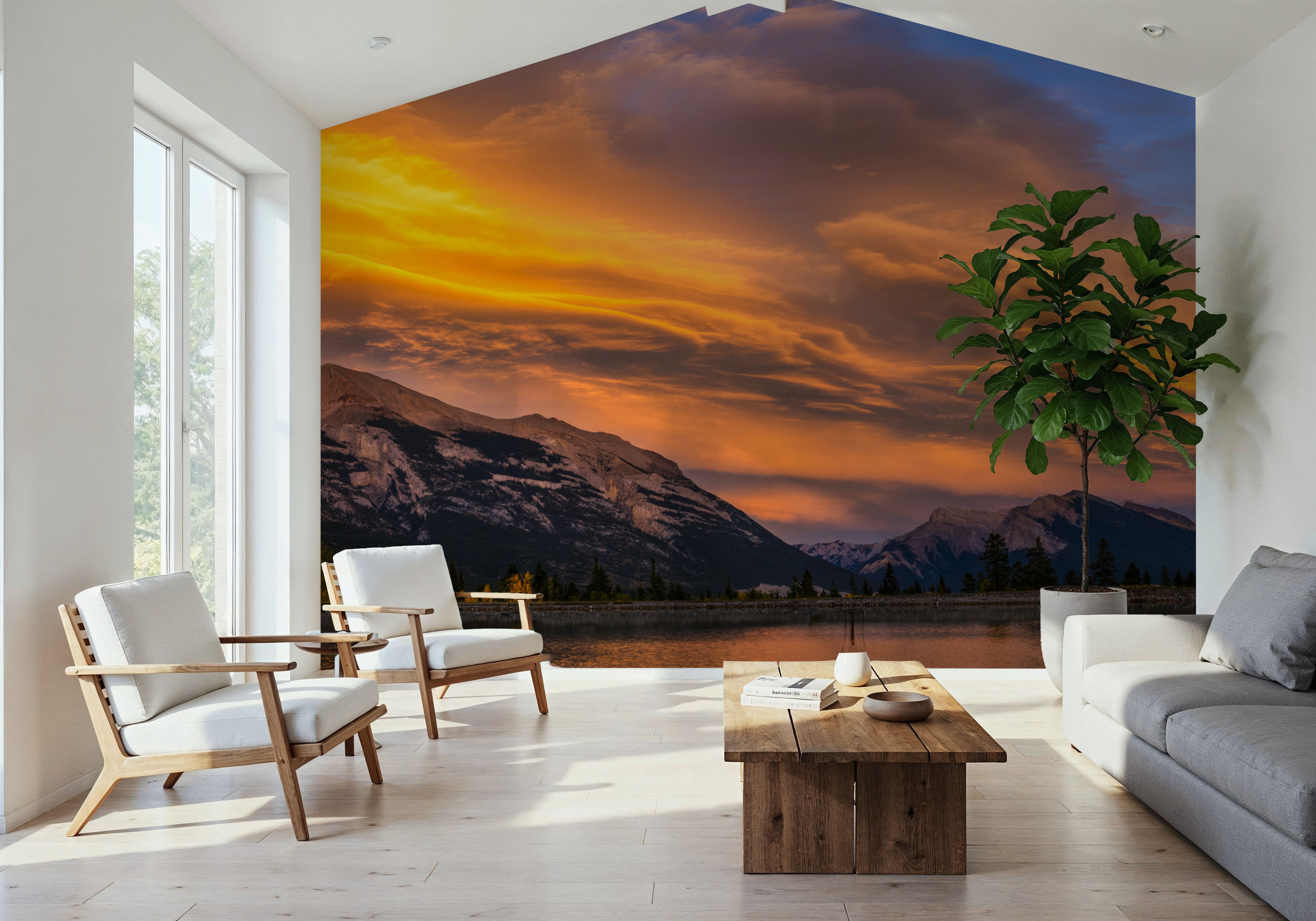 Chinook Clouds over Grotto Mountain, Wallpaper