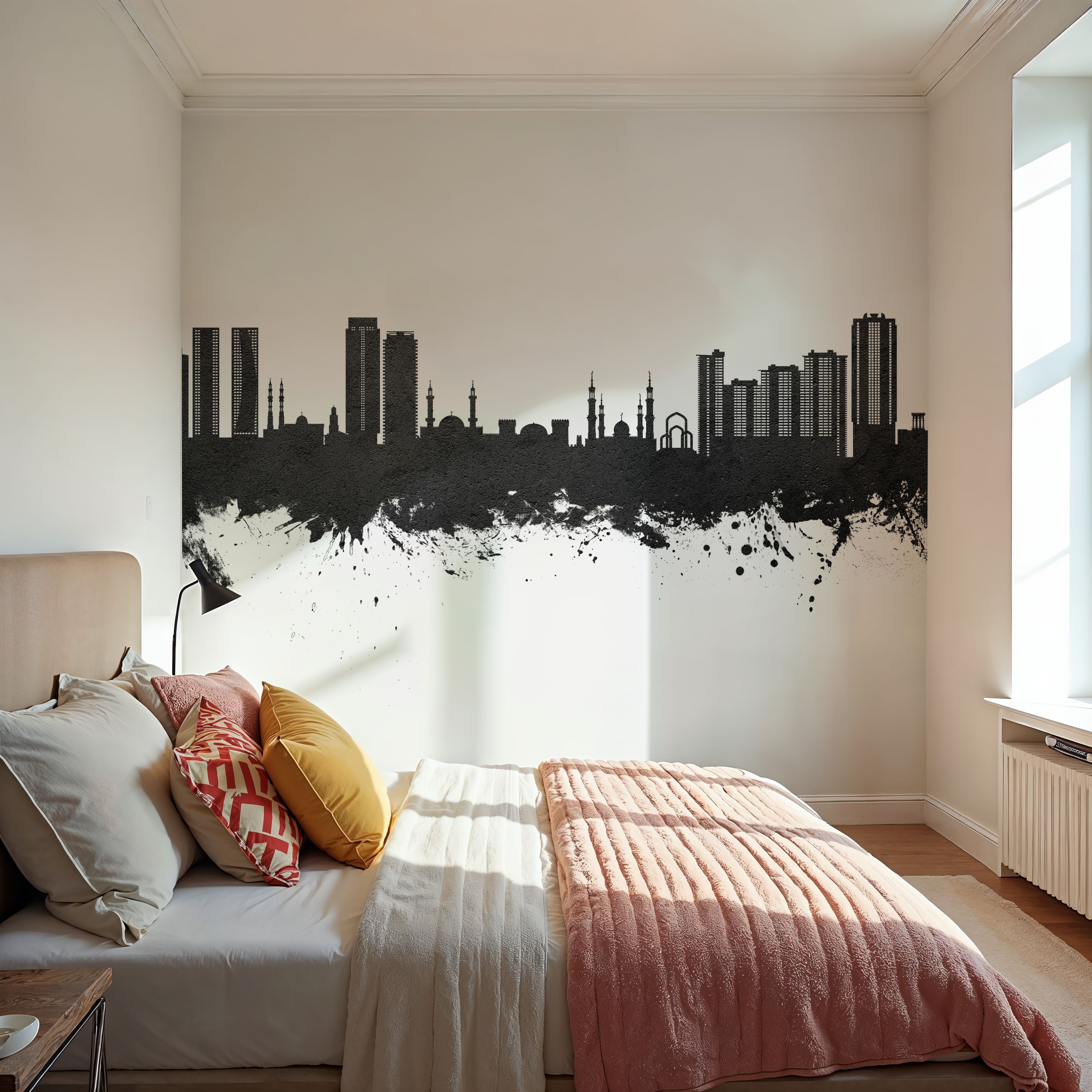 Ajman Skyline Black & White