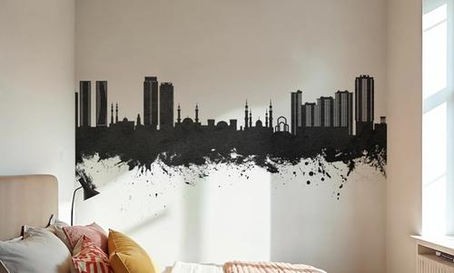 Ajman Skyline Black & White