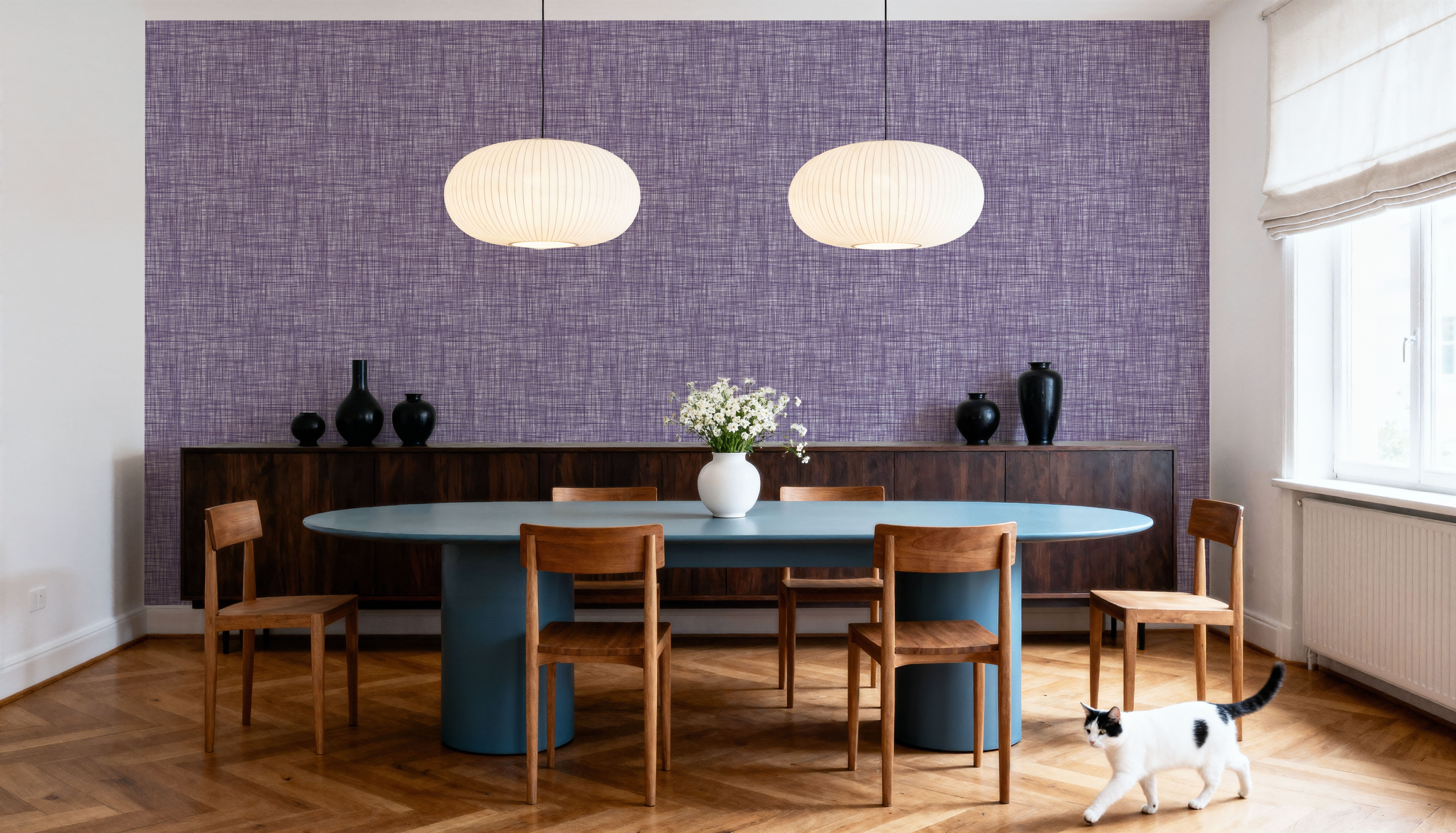 Mottled Linen Effect, Grape
