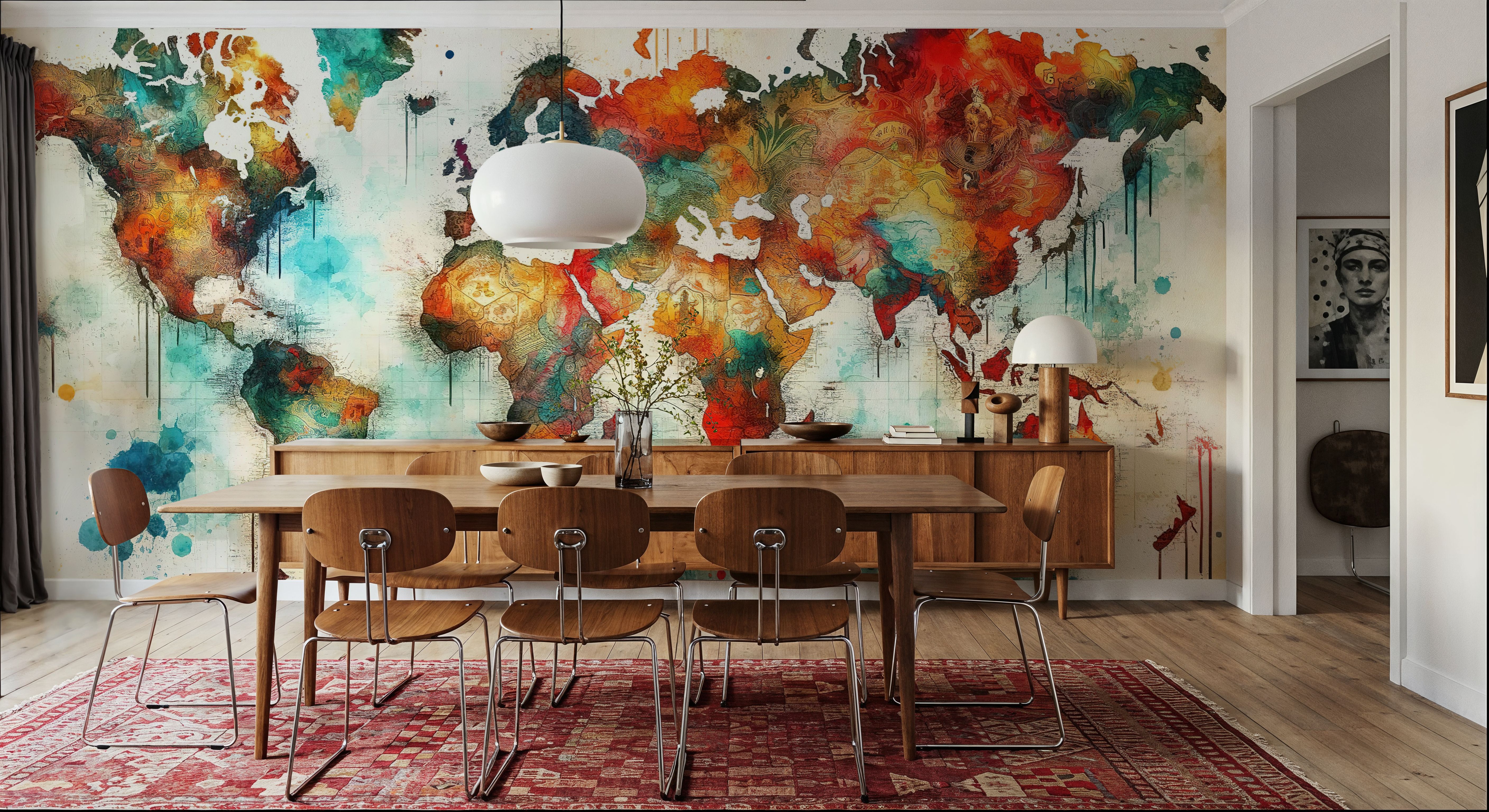 Watercolor Historical World Map, Wallpaper