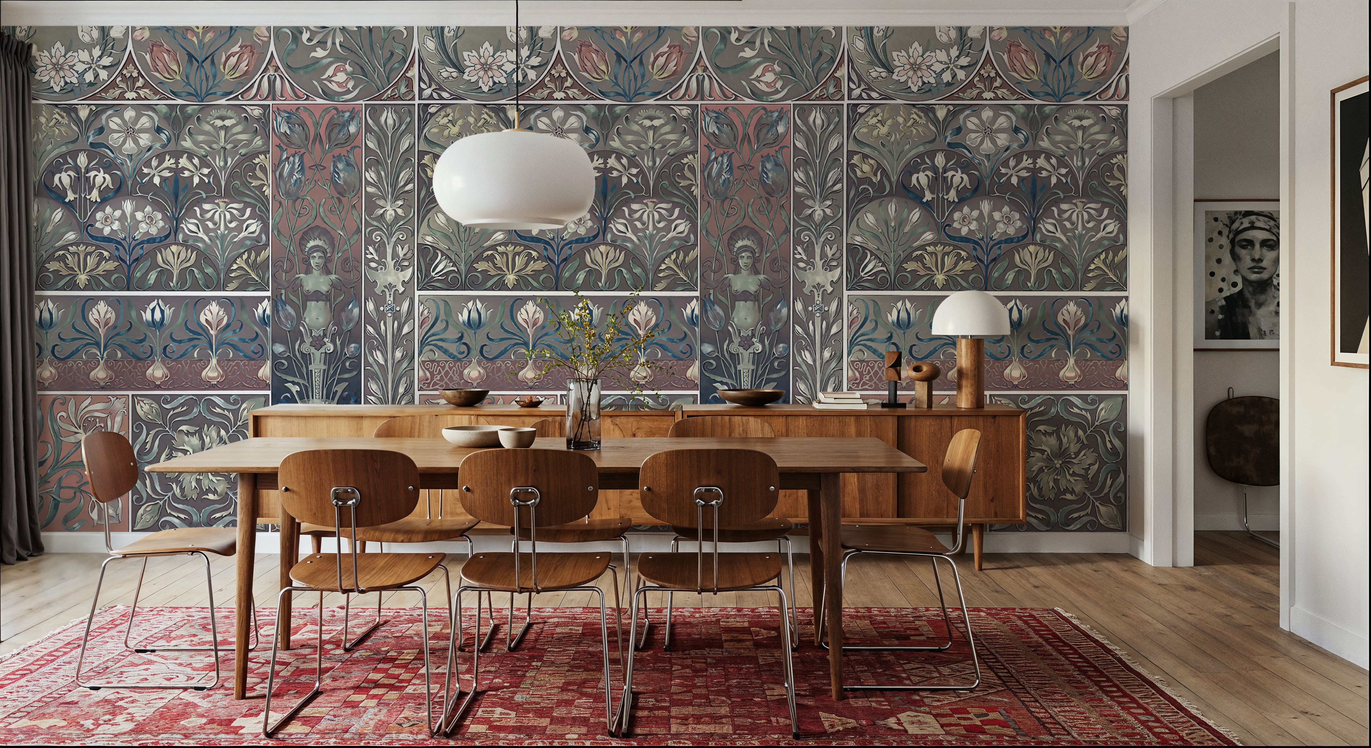 Art Deco Floral Wall