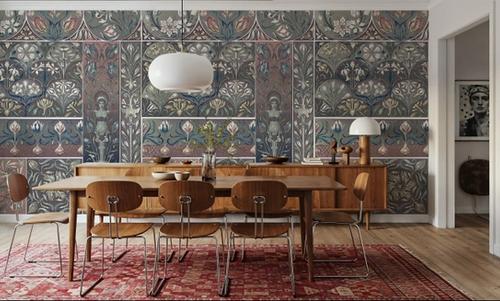 Art Deco Floral Wall