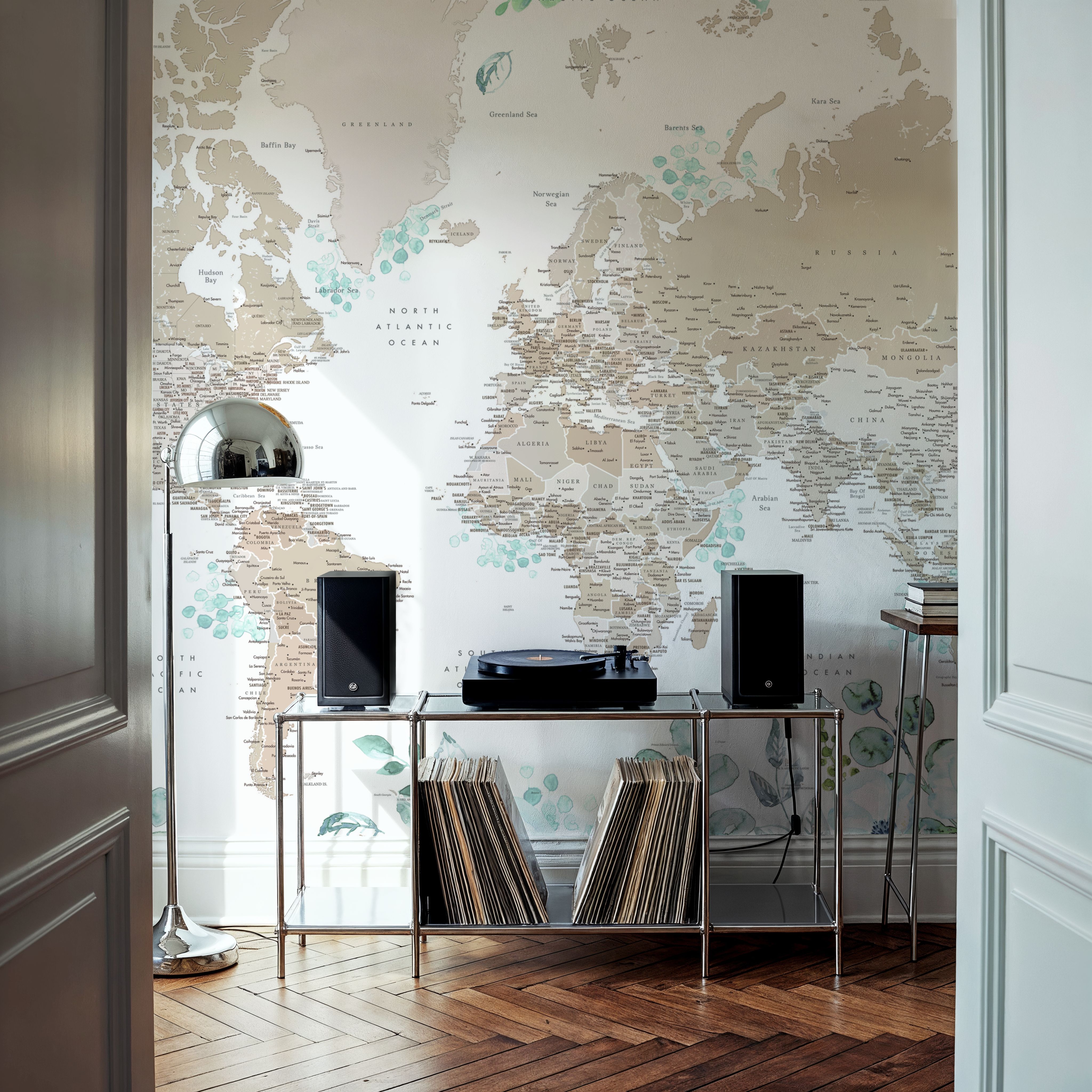 World Map Cities - Leanne